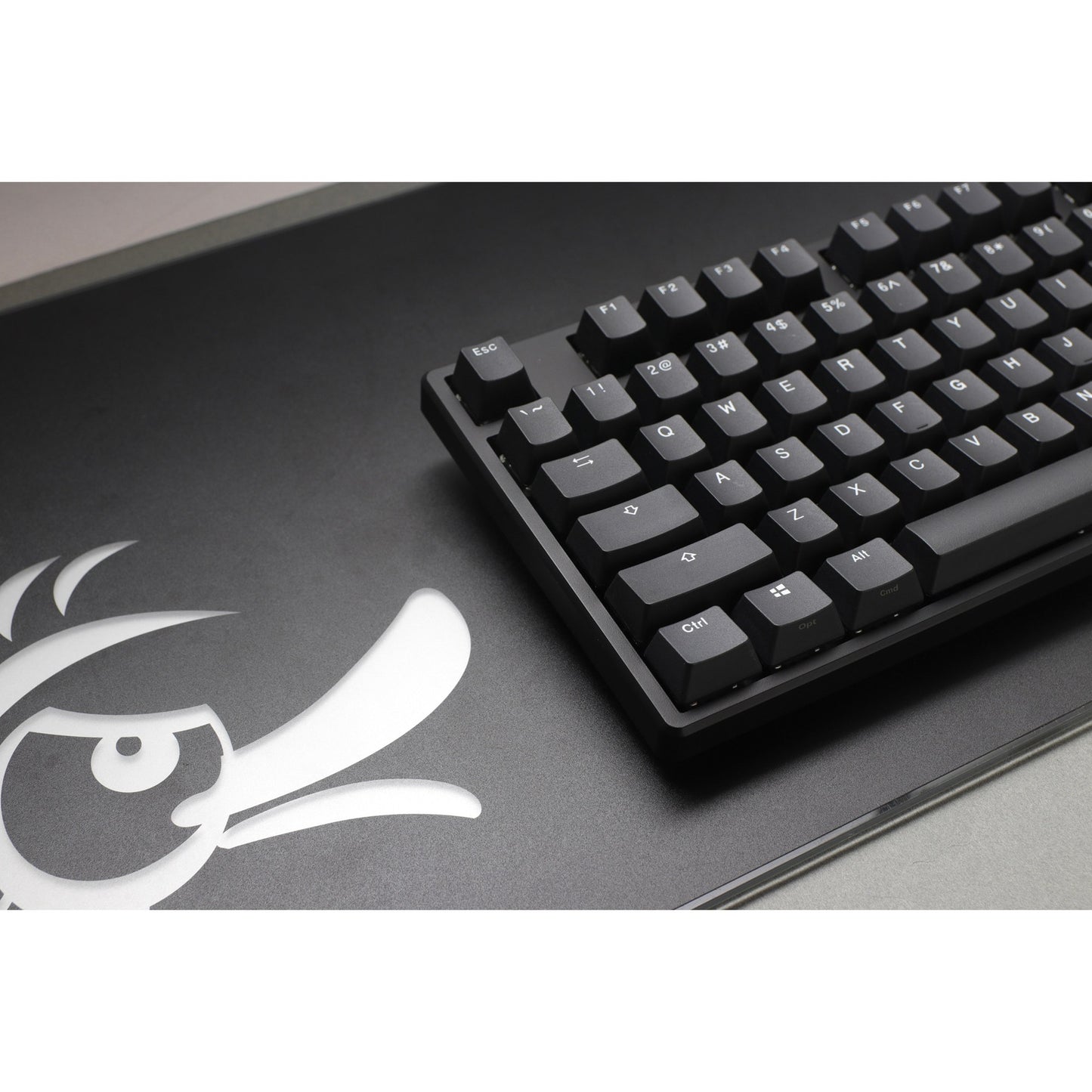 Ducky origin phantom black mechanisch toetsenbord (zwart, us lay-out (qwerty), cherry mx red, 100%, hot swap, pbt double-shot keycaps)