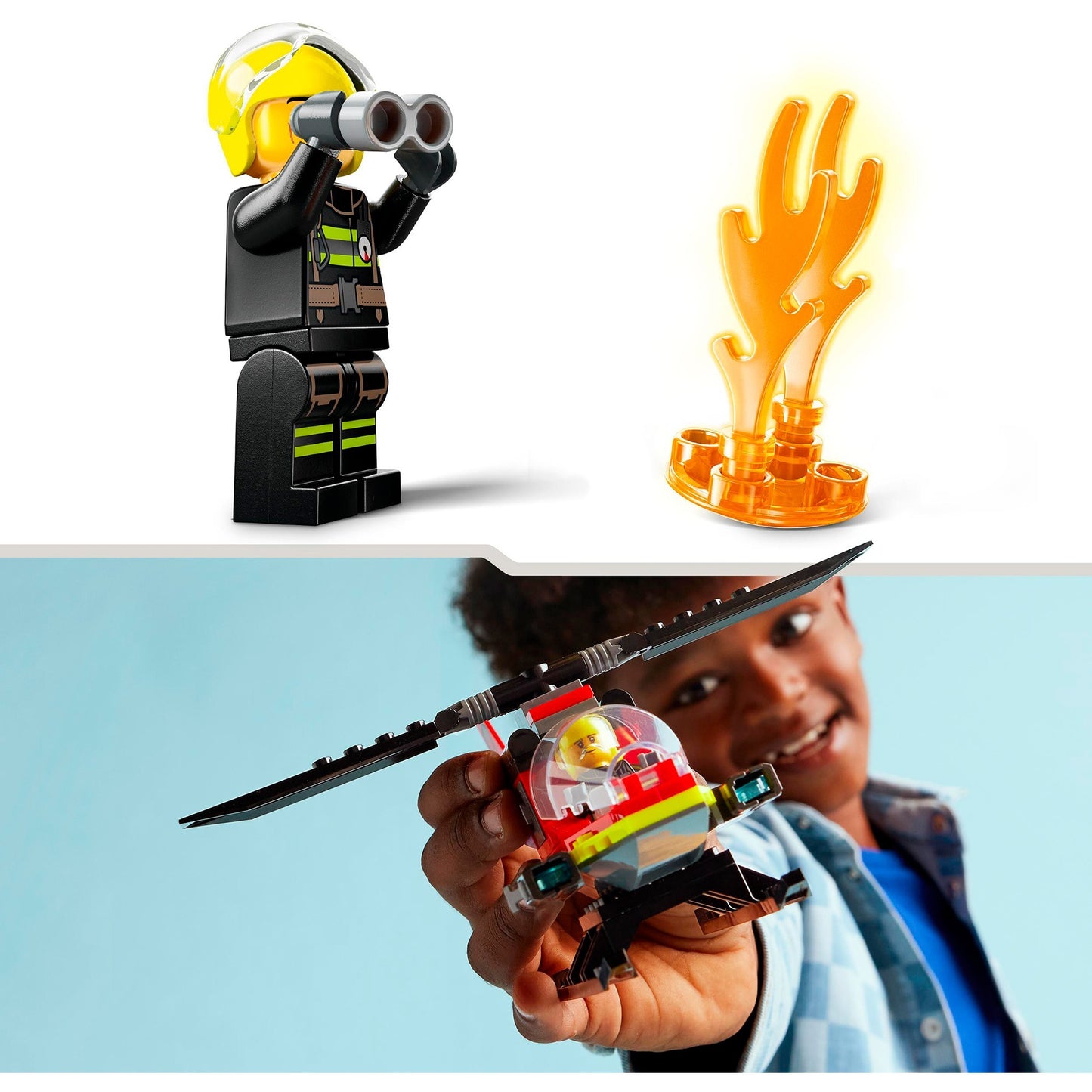 LEGO city - brandweerhelikopter constructiespeelgoed (60411)