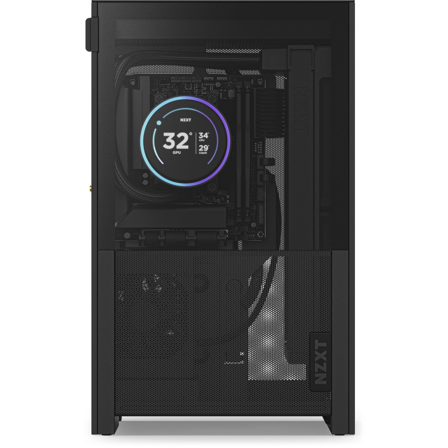NZXT h2 flow mini tower behuizing (zwart | 2x usb-a | 1x usb-c | tempered glass)