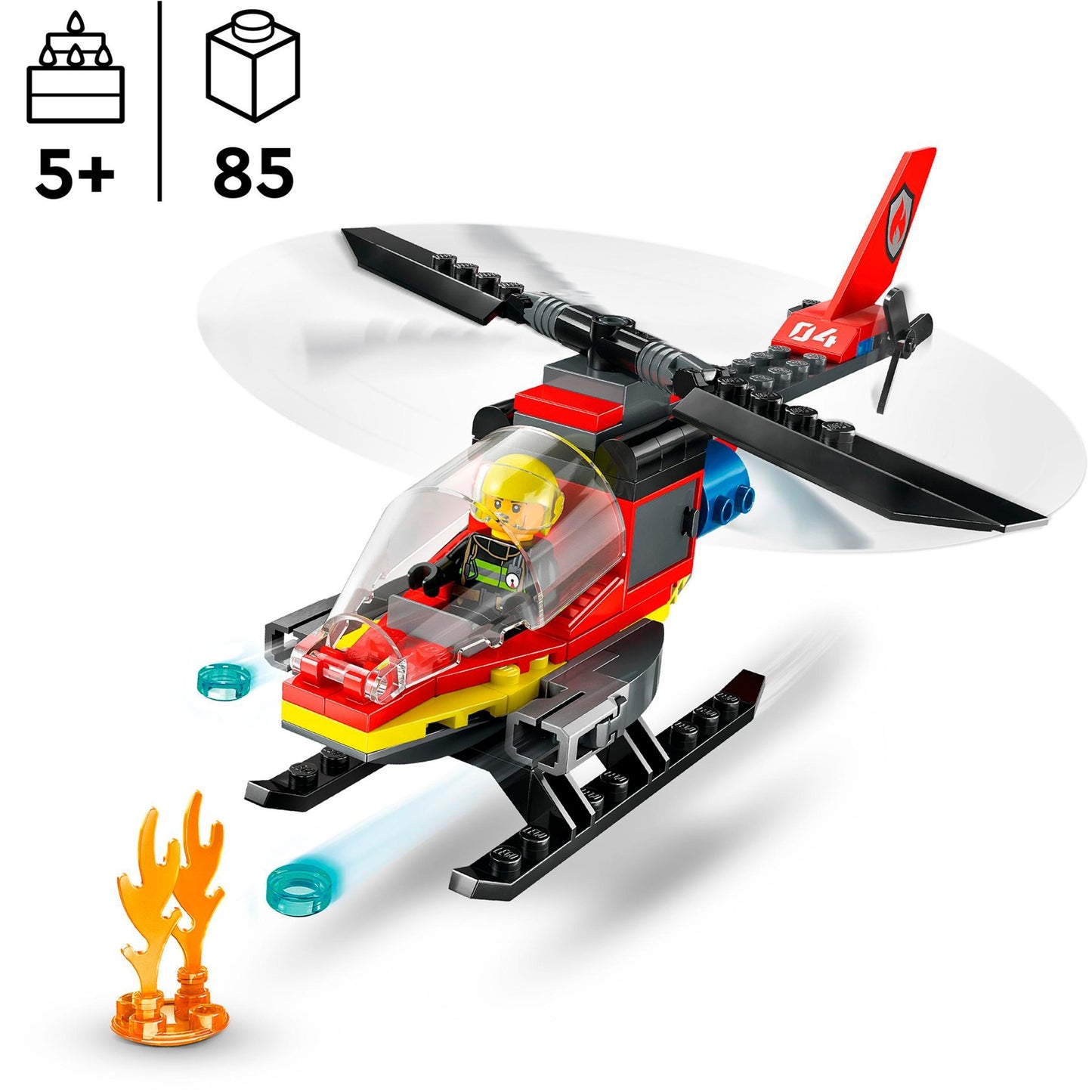 LEGO city - brandweerhelikopter constructiespeelgoed (60411)