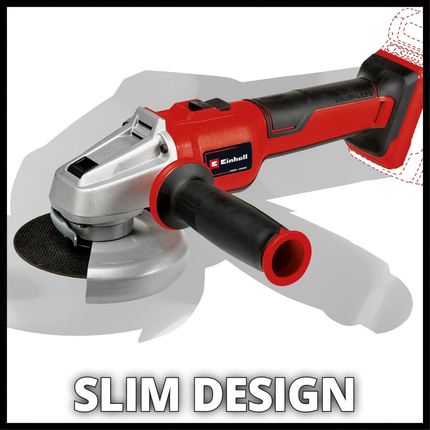 EINHELL axxio accu haakse slijper 18 115 q bl solo (rood zwart, accu en oplader niet inbegrepen)