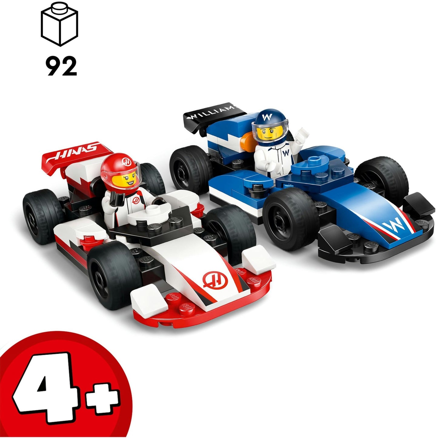 LEGO city 60464 f1 williams racing en haas f1 racewagens