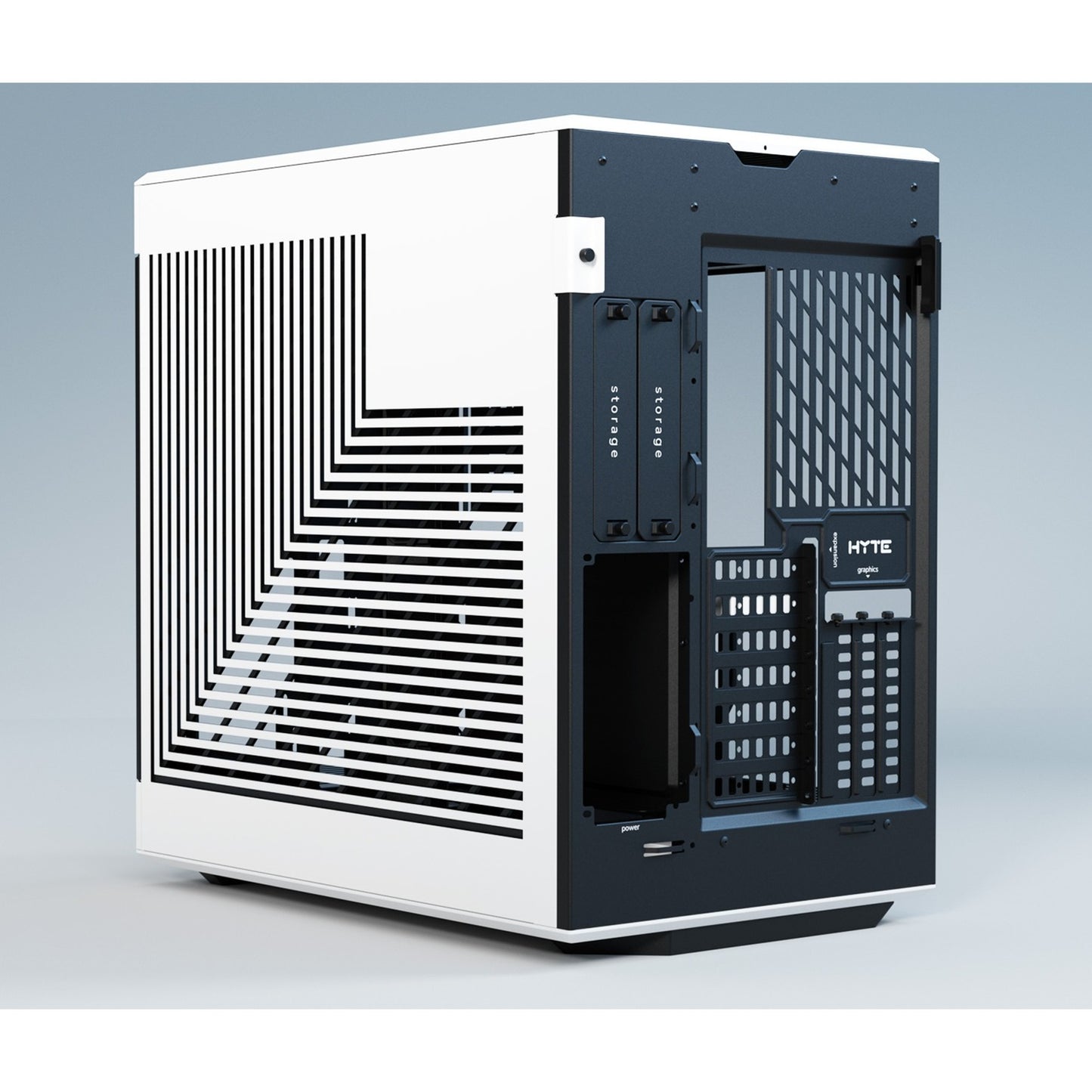 HYTE y60 midi tower behuizing (wit zwart | 3x usb-a | tempered glass)
