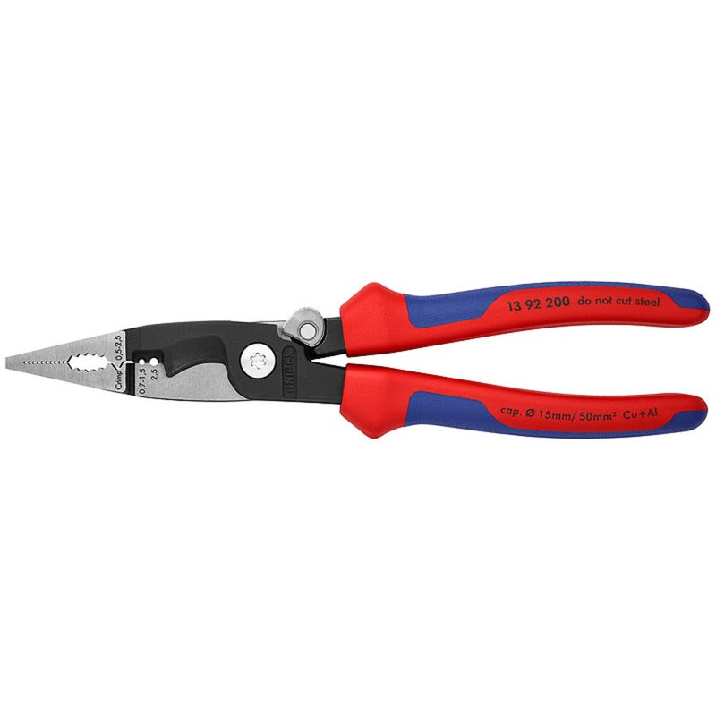 KNIPEX elektronica-installatietang 13 92 200 (rood blauw)