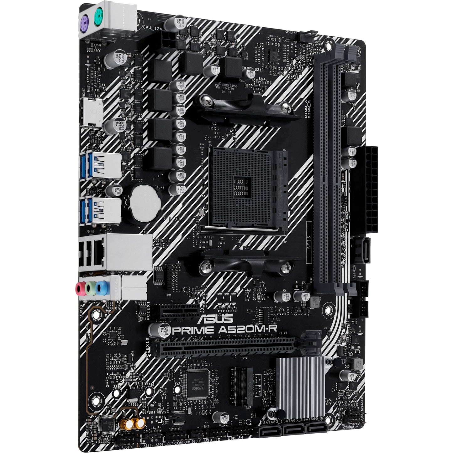 ASUS prime a520m-r socket am4 moederbord (raid, gb-lan, sound, µatx)
