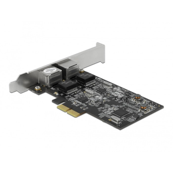 DeLOCK pci express x2 card naar 2x rj45 2,5 gigabit lan rtl8125 netwerkadapter