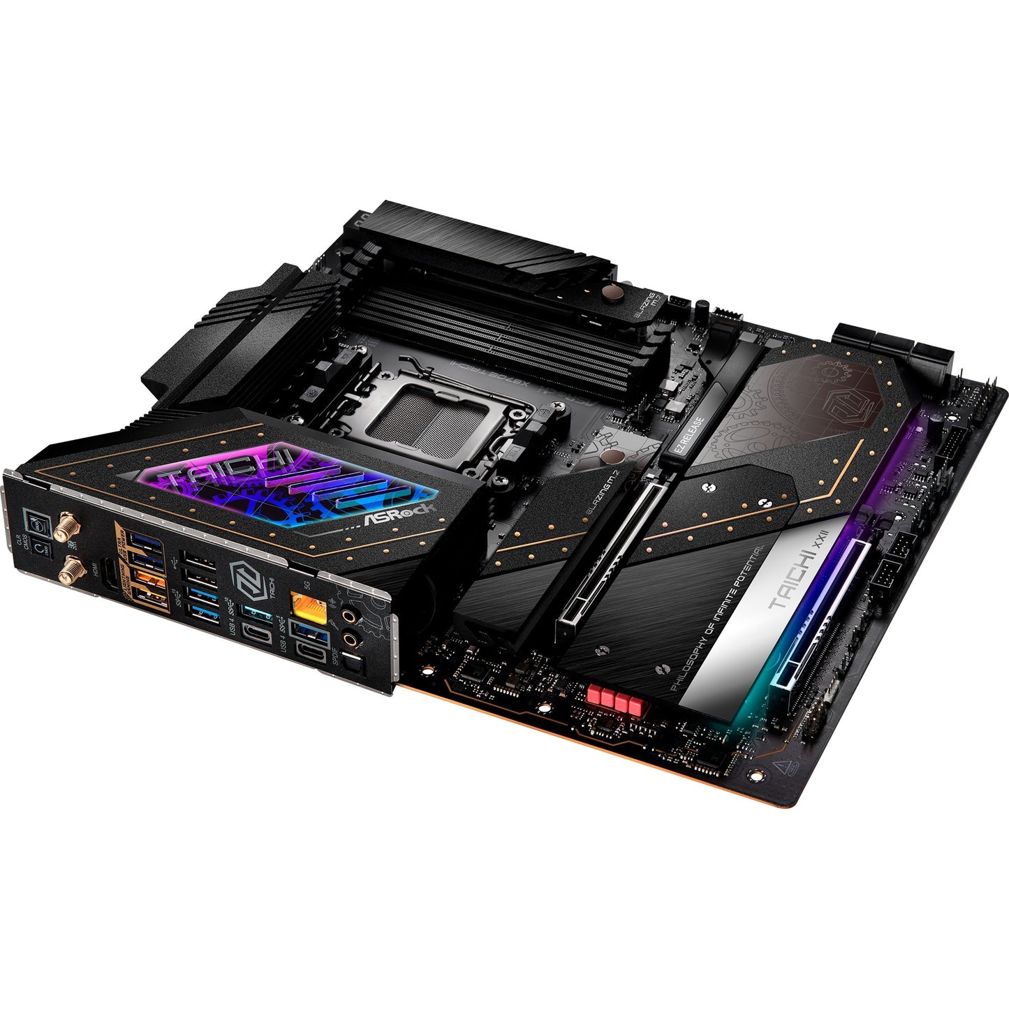ASRock x870e taichi socket am5 moederbord (raid, 5 gb-lan, wi-fi 7, bt, e-atx)