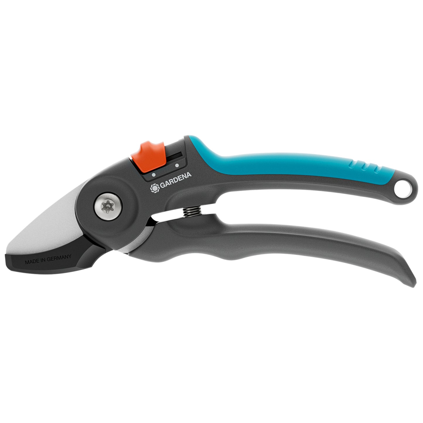 GARDENA snoeischaar premiumcut voor droog hout (grijs turquoise, aambeeldsnede, 20 mm snoeidiameter)