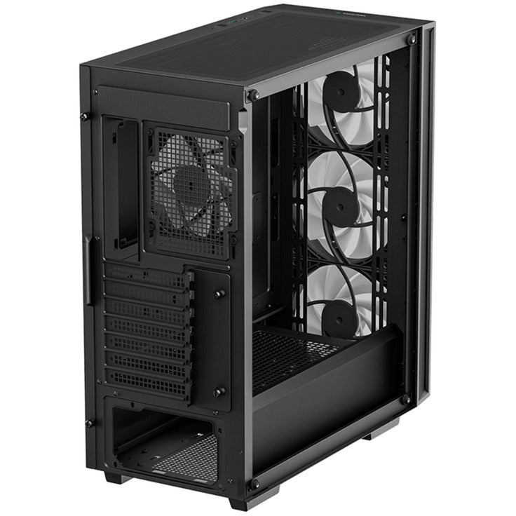 DeepCool matrexx 55 v4 c midi tower behuizing (zwart | 1x usb-a | 1x usb-c | rgb | window)