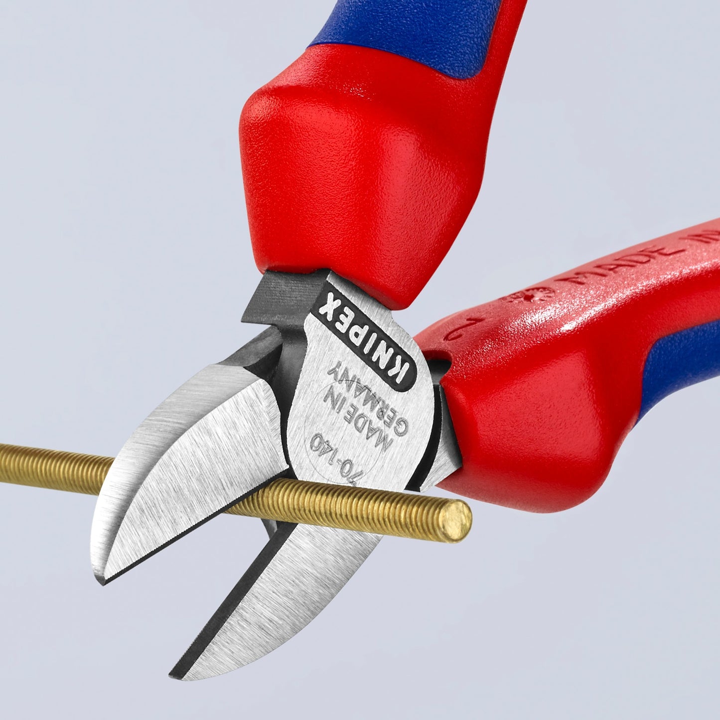 KNIPEX zijsnijtang 70 02 140 kniptang (rood blauw)