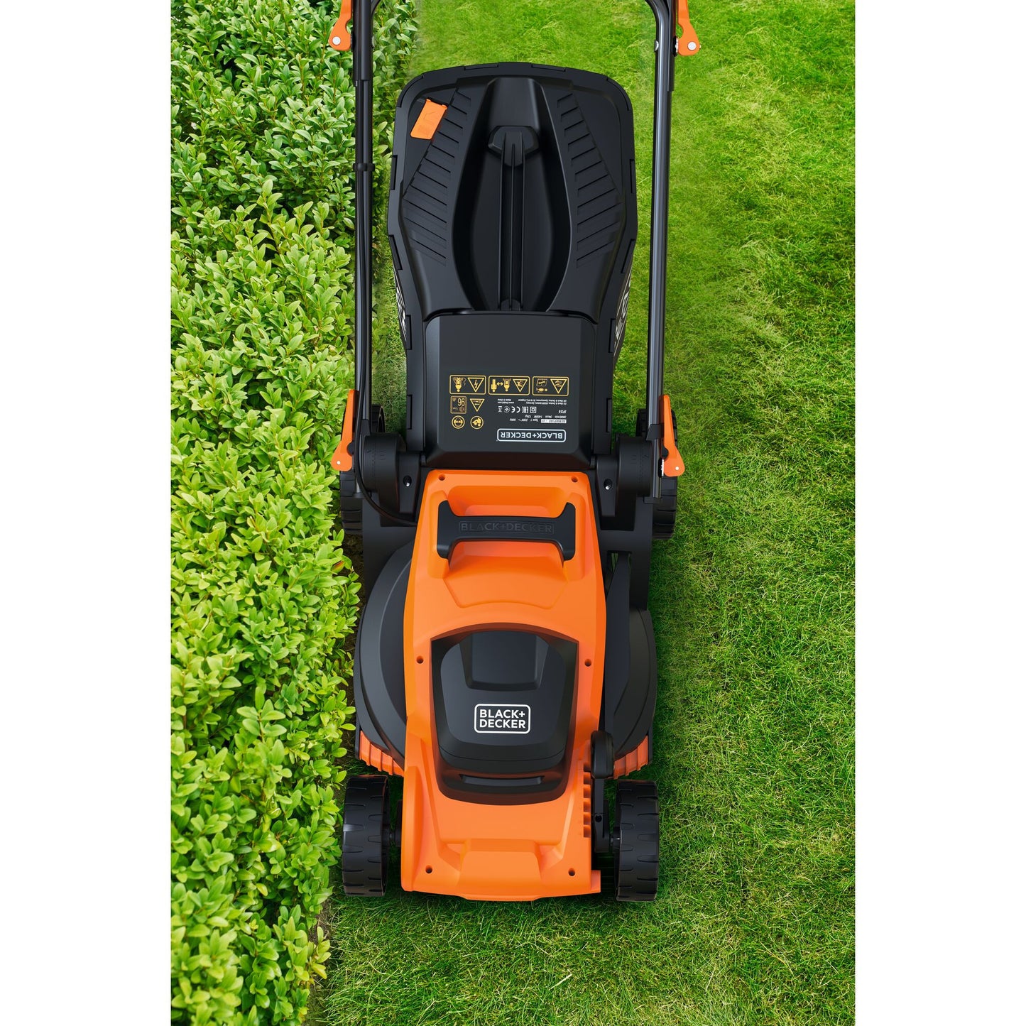 BLACK+DECKER bemwp340 grasmaaier (oranje zwart, 34 cm, 1400w)