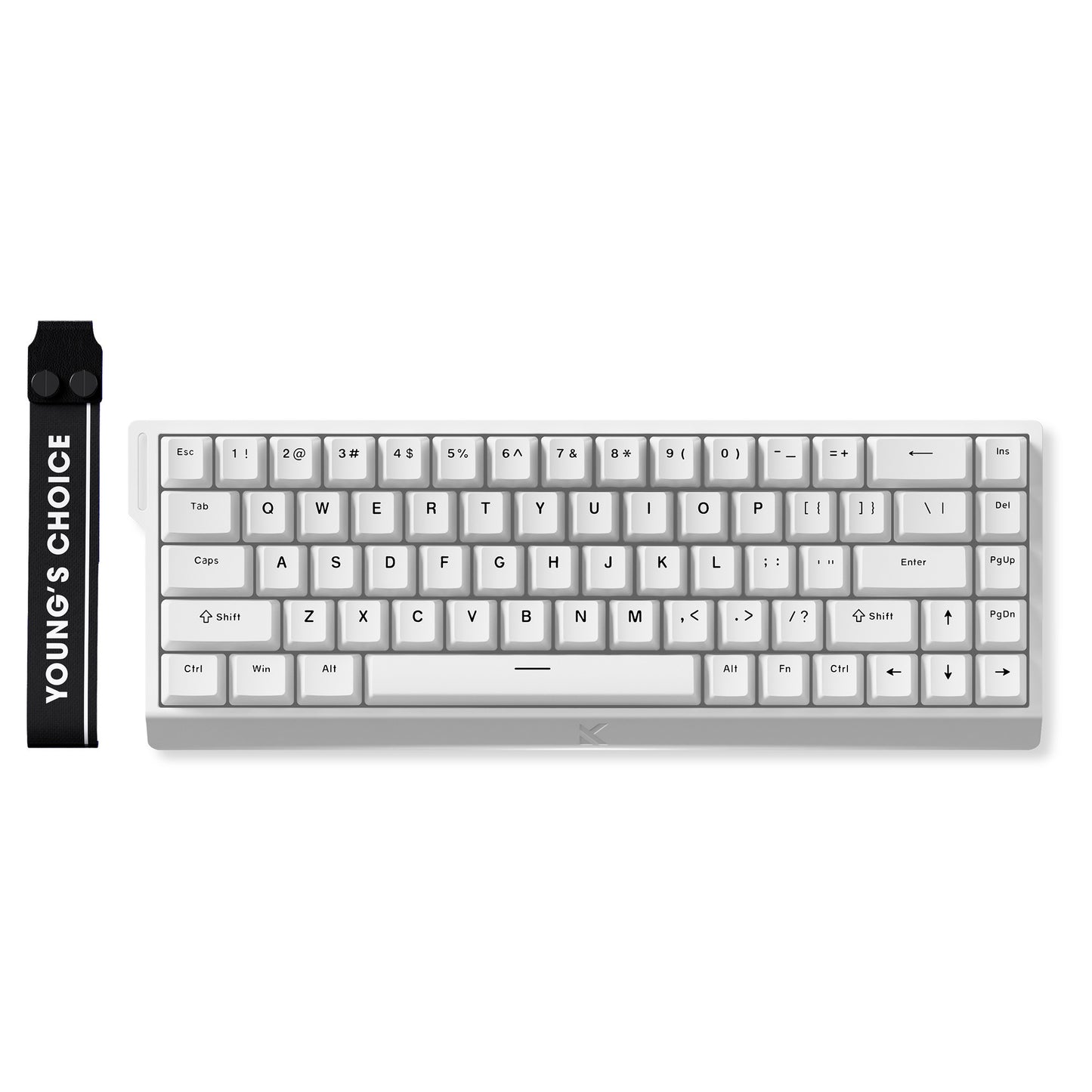 MCHOSE Ace 68 Hall Effect Magnetic Switch Gaming Keyboard (Wit, US lay-out (QWERTY), Ice Rhino Magnetic, 65%, RGB, Hot swap, USB-C, Hall Effect Sensor)