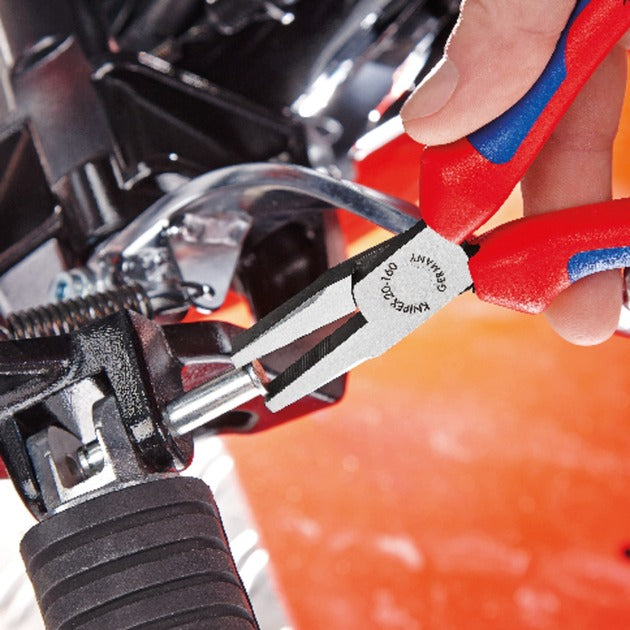 KNIPEX platbuigtang 20 02 160 grijptang (rood blauw)
