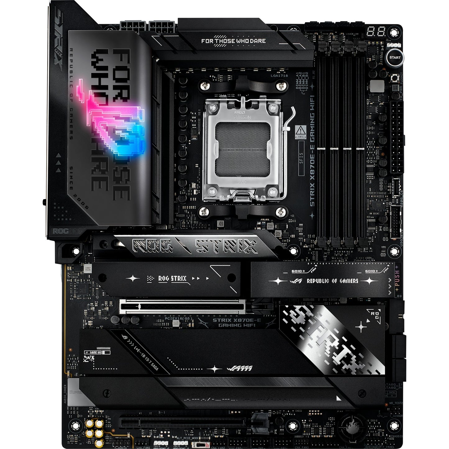 ASUS rog strix x870e-e gaming wifi socket am5 moederbord (5 gb-lan, wi-fi 7, bt, sound, atx)