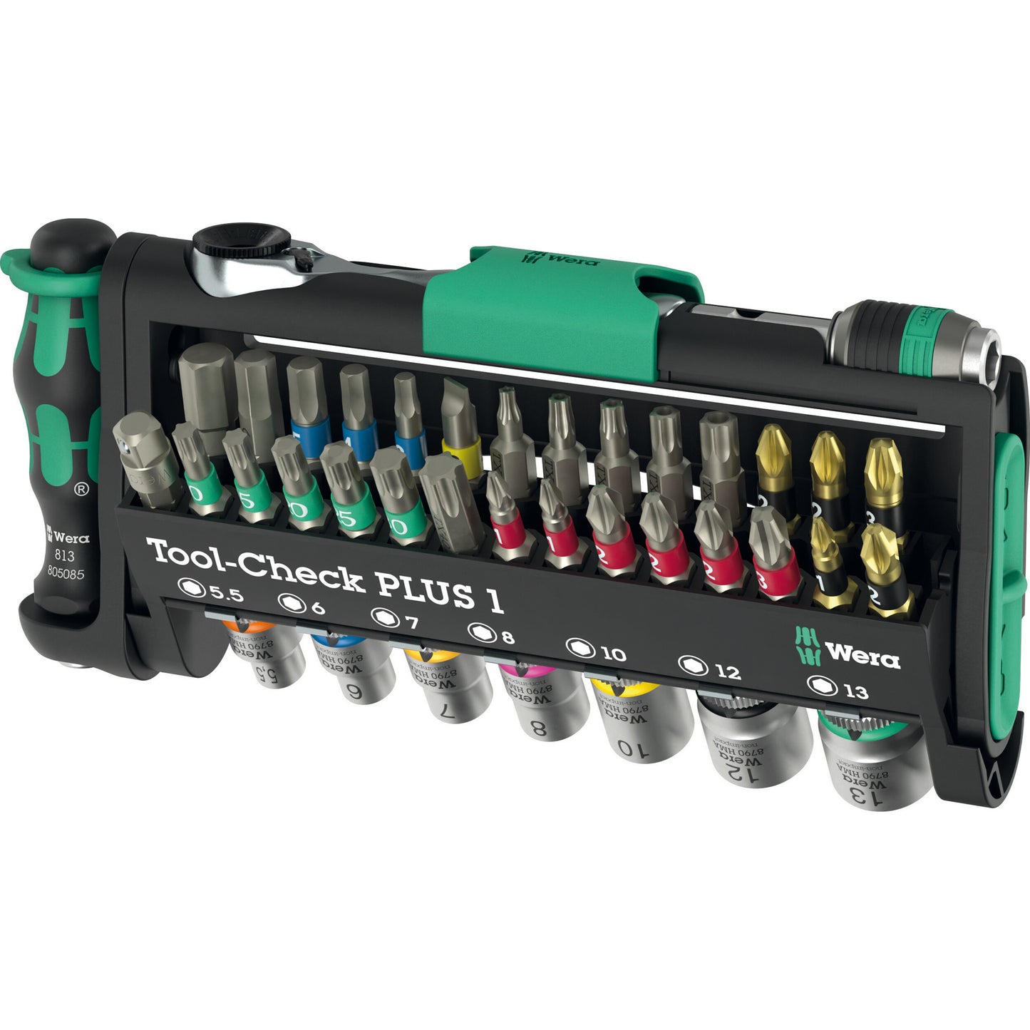 Wera tool-check plus 1, 39-delig bitset (zwart groen)
