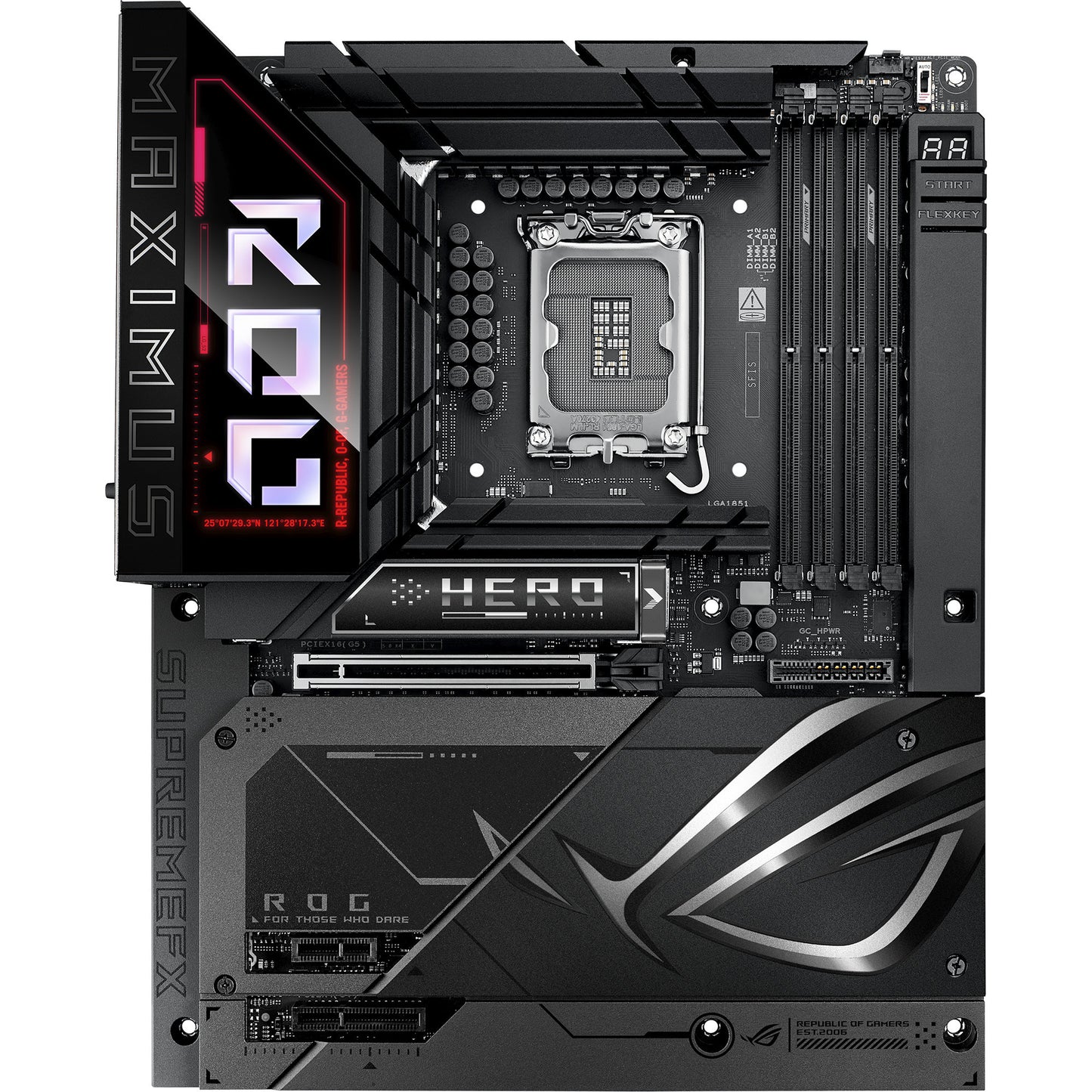 ASUS rog maximus z890 hero btf socket 1851 moederbord (zwart, raid, 5 gb-lan, wi-fi 7, bt, sound, atx)