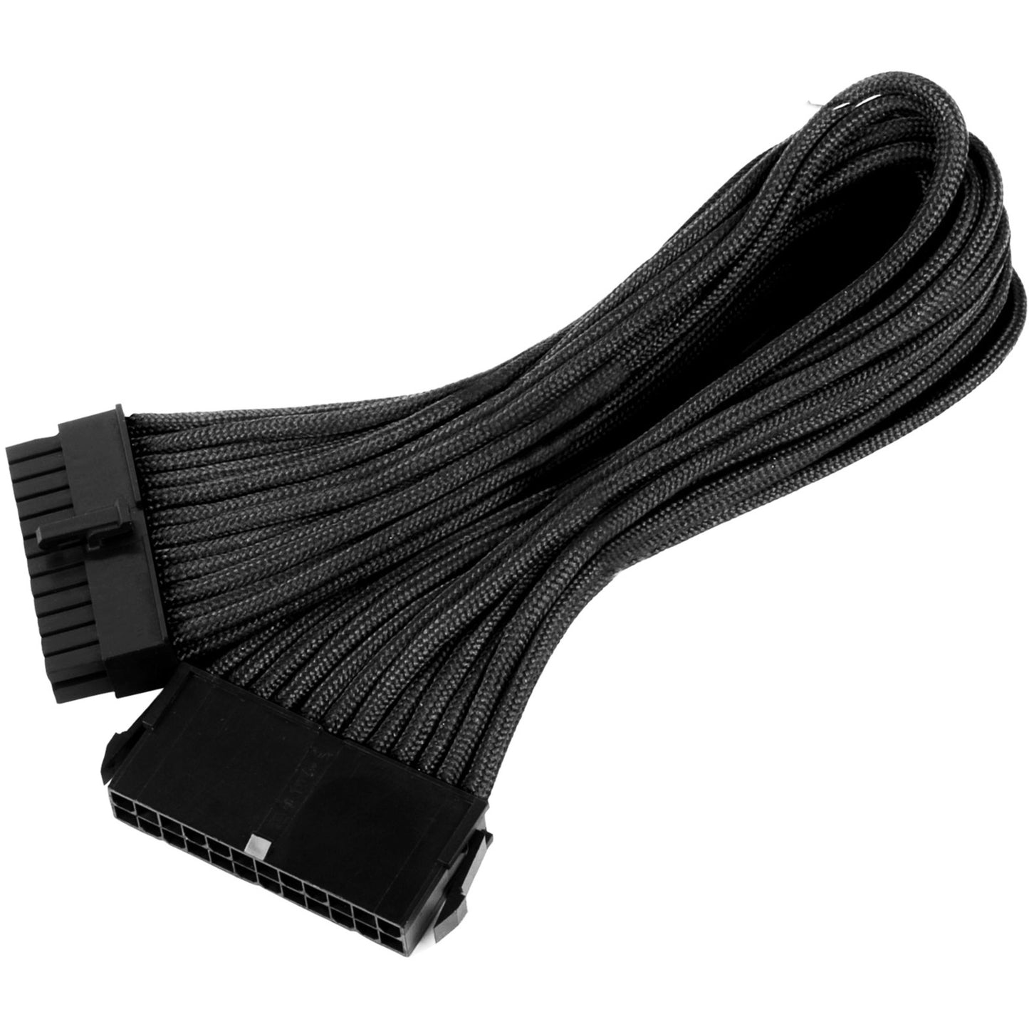 SilverStone 24-pin atx verlengkabel (zwart, 30 centimeter, pp07-mbb)