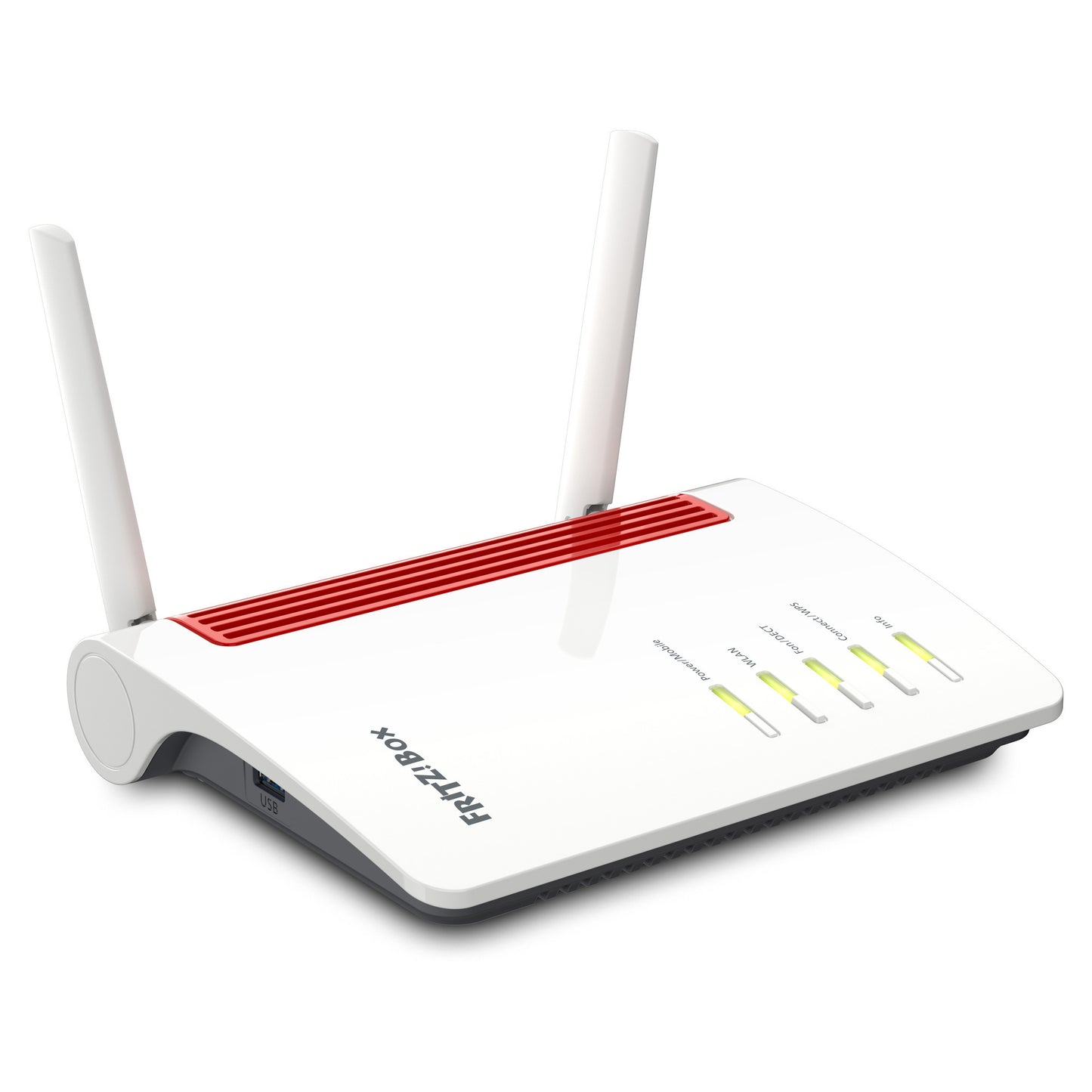 FRITZ! box 6850 4g edition international router (wit rood, mesh wi-fi, 4g 3g)