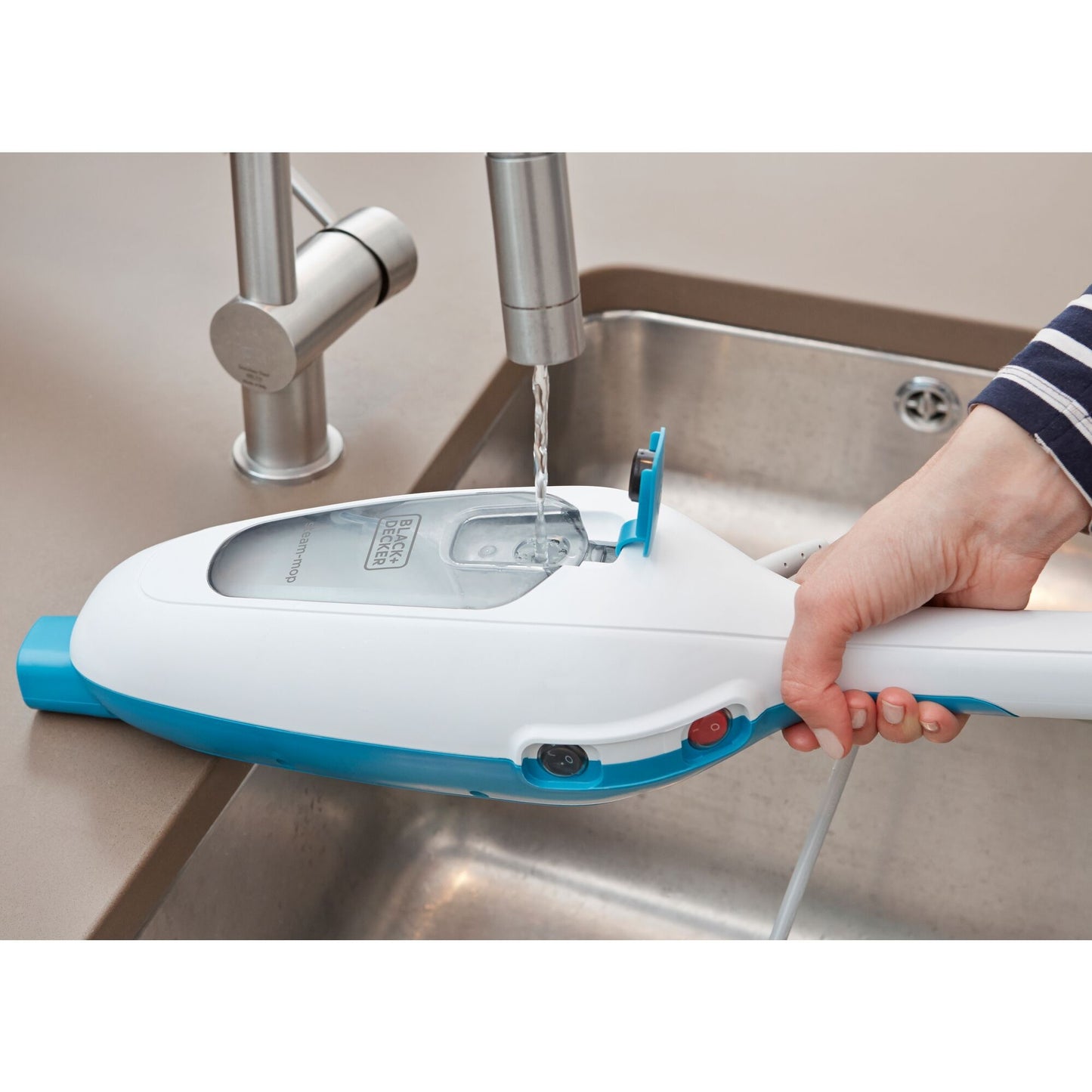 BLACK+DECKER fsmh13e10-qs 1300w 10-in-1 steam-mop met accessoires stoomreiniger (wit)