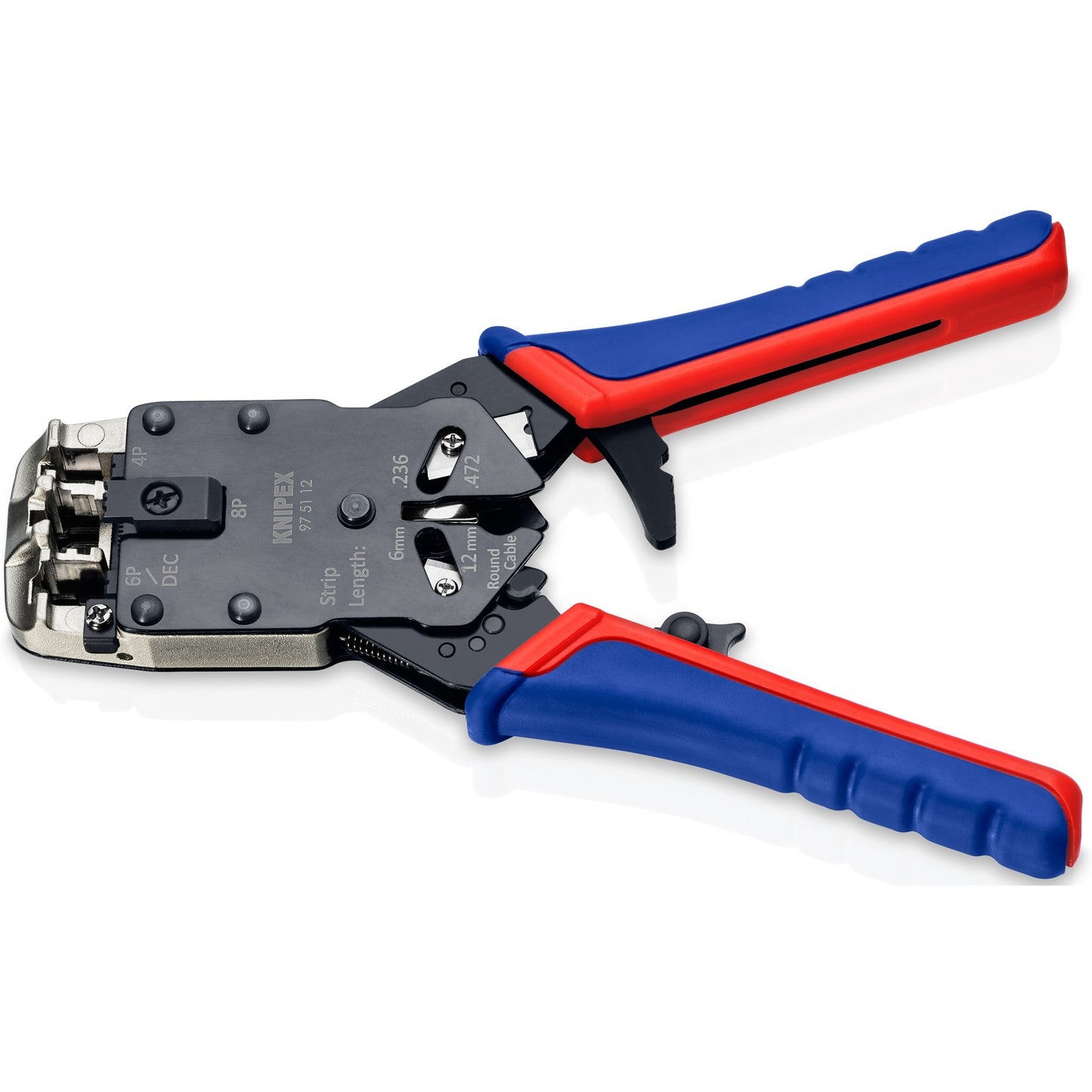 KNIPEX krimptang voor western-stekkers 975112 (blauw rood)