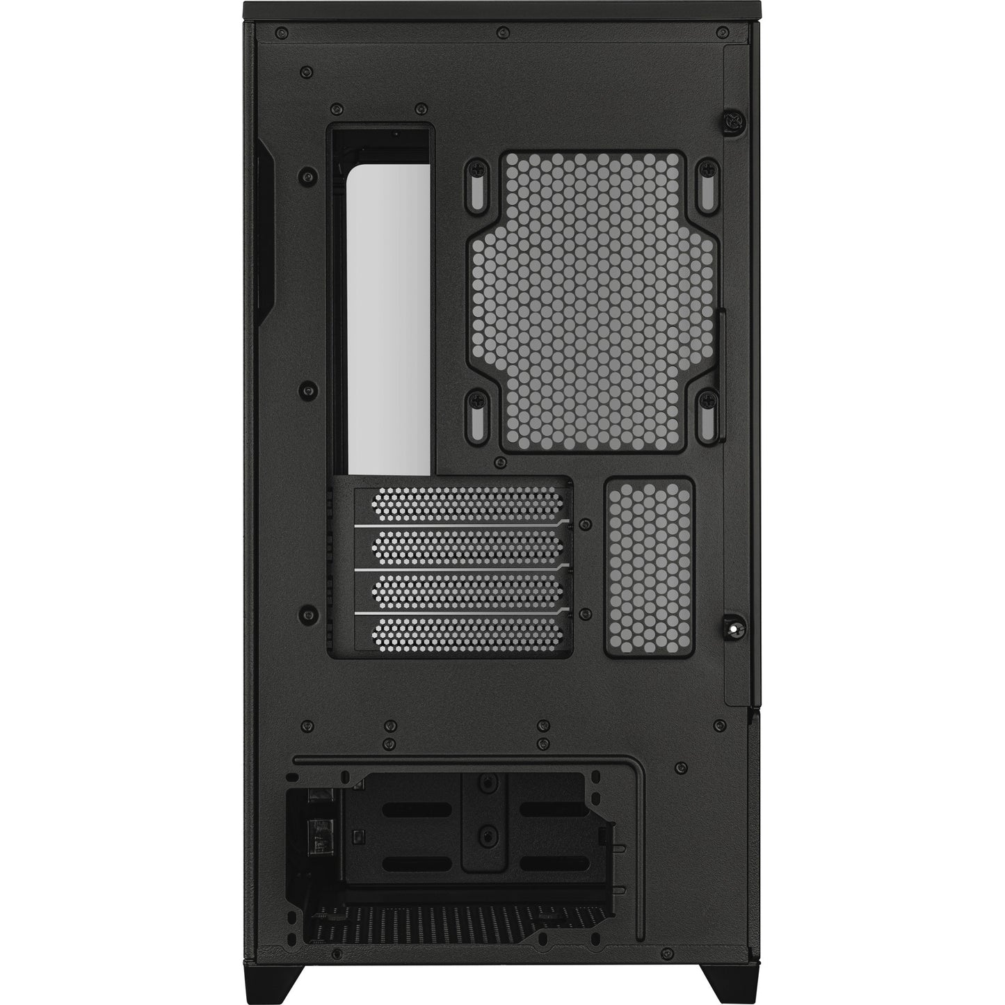 ASUS prime ap202 midi tower behuizing (zwart | 2x usb-a | 1x usb-c | rgb | tempered glass)
