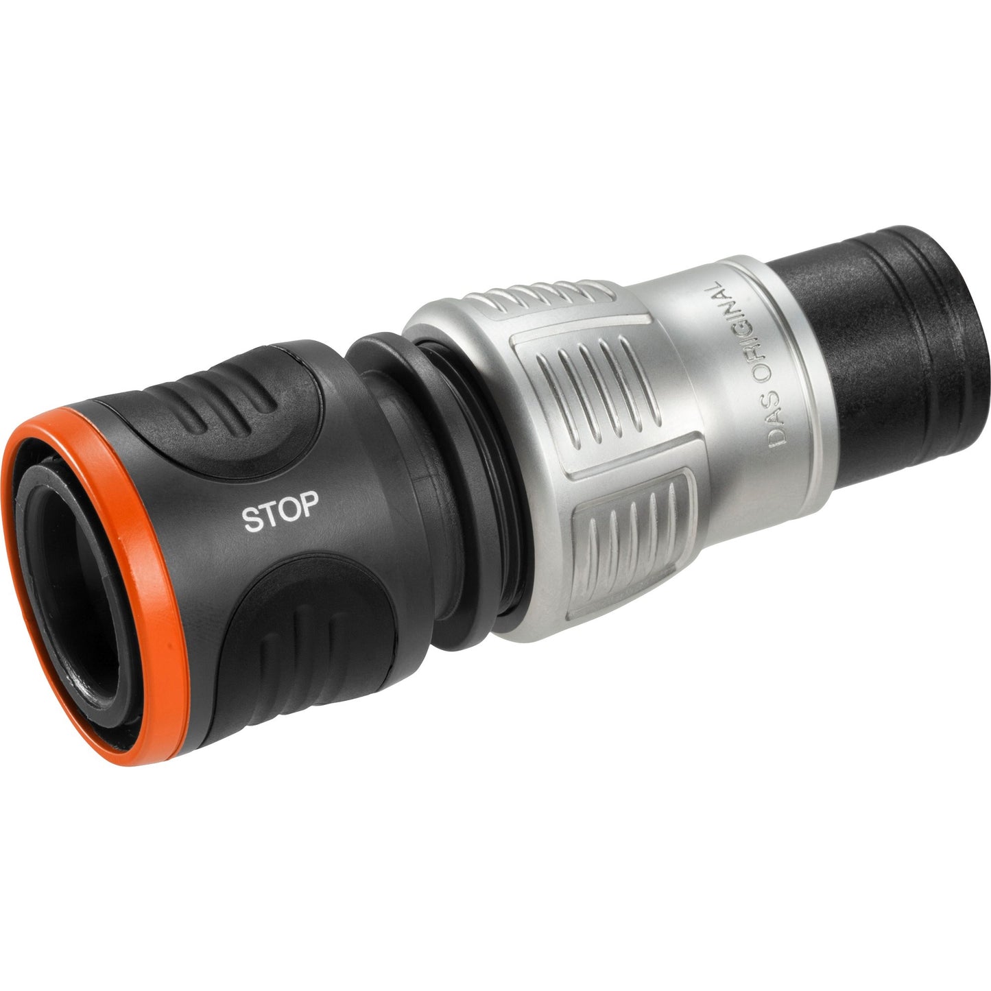 GARDENA premium waterstop 13 mm (1 2 ), 15 mm (5 8 ) slangstuk (grijs zilver, 18253-50)