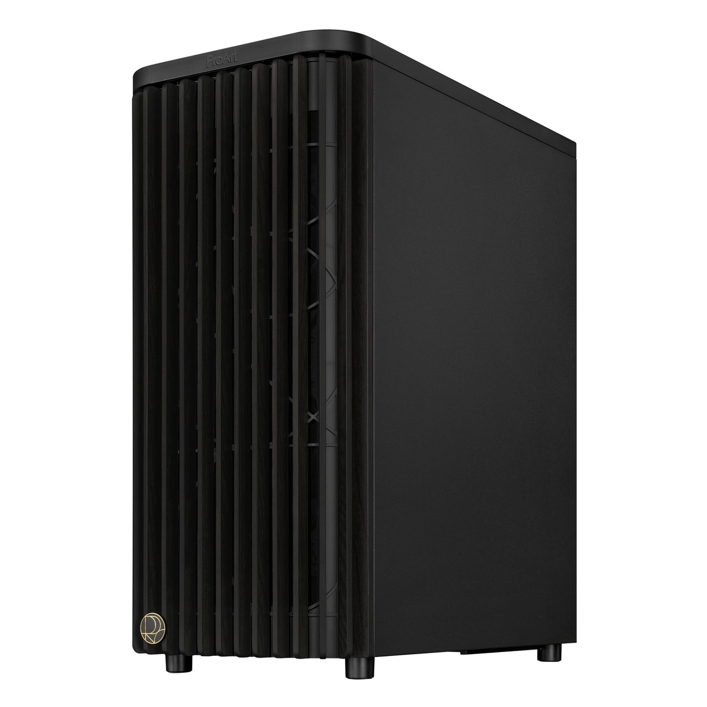 ASUS proart pa401 wood edition - metal panel midi tower behuizing (zwart | 2x usb-a | 1x usb-c)