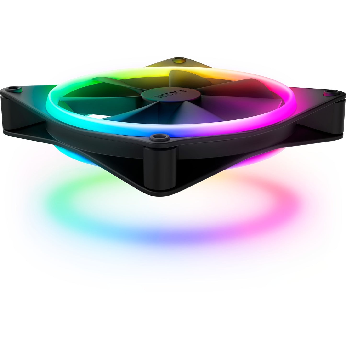 NZXT f140 rgb duo case fan (zwart, 140 x 140 x 25 mm, pwm, zonder controller)
