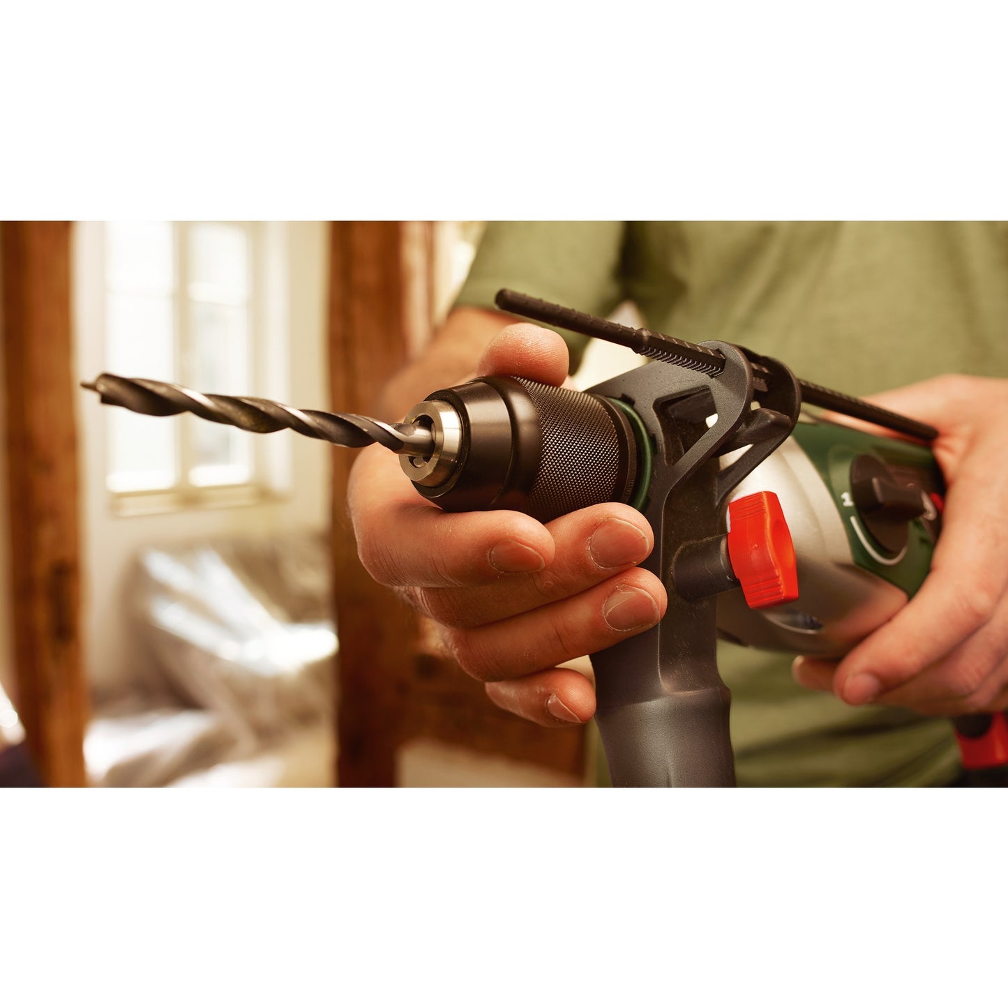 Bosch easyimpact 600 klopboormachine (groen zwart, koffer inbegrepen)