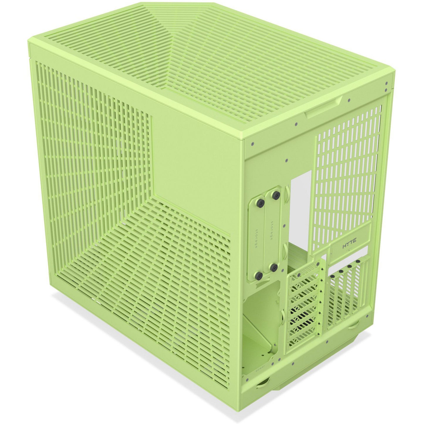 HYTE y70 midi tower behuizing (lichtgroen | 2x usb-a | 1x usb-c | tempered glass)