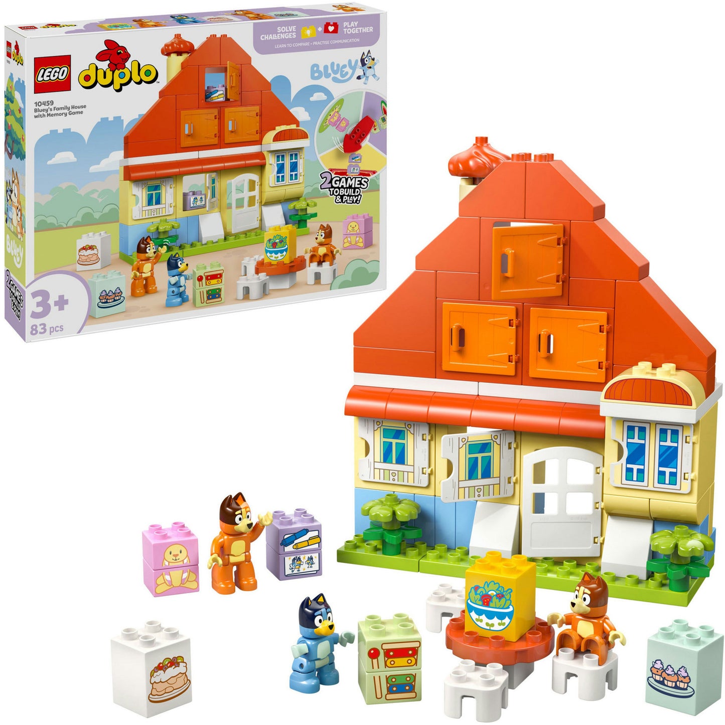 LEGO duplo 10459 huis van bluey en haar familie met geheugenspel