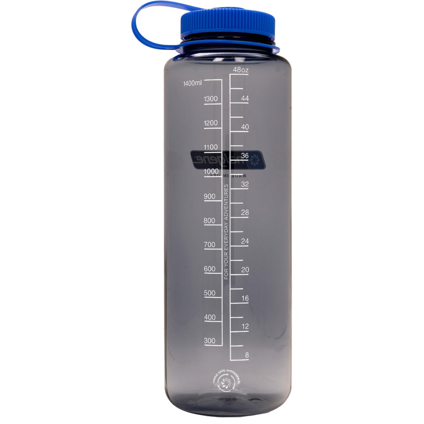 Nalgene Drinkfles Wide Mouth Sustain Silo 1,5 Liter (Transparant grijs)