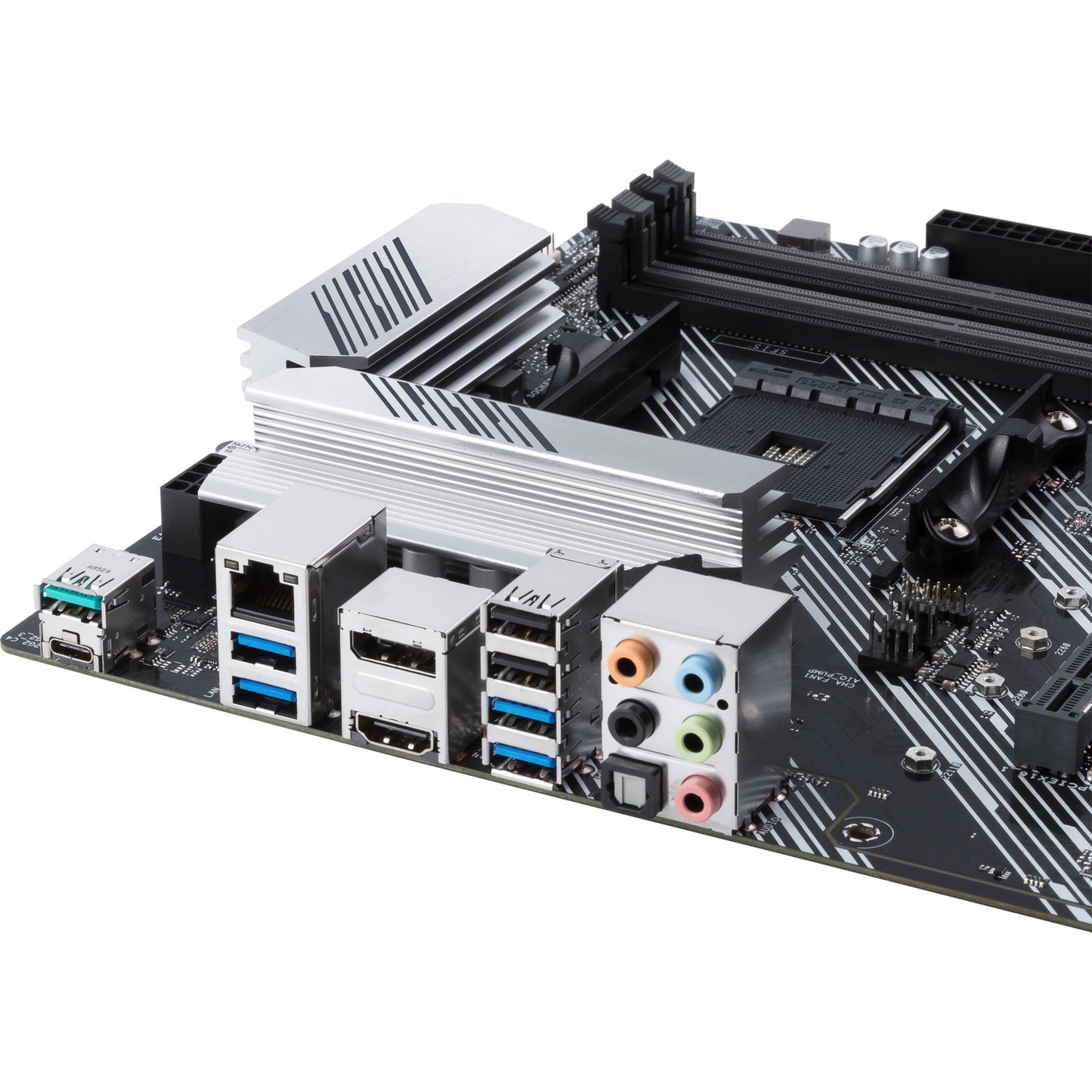 ASUS prime b550-plus socket am4 moederbord (zwart zilver, raid, gb-lan, sound, atx)