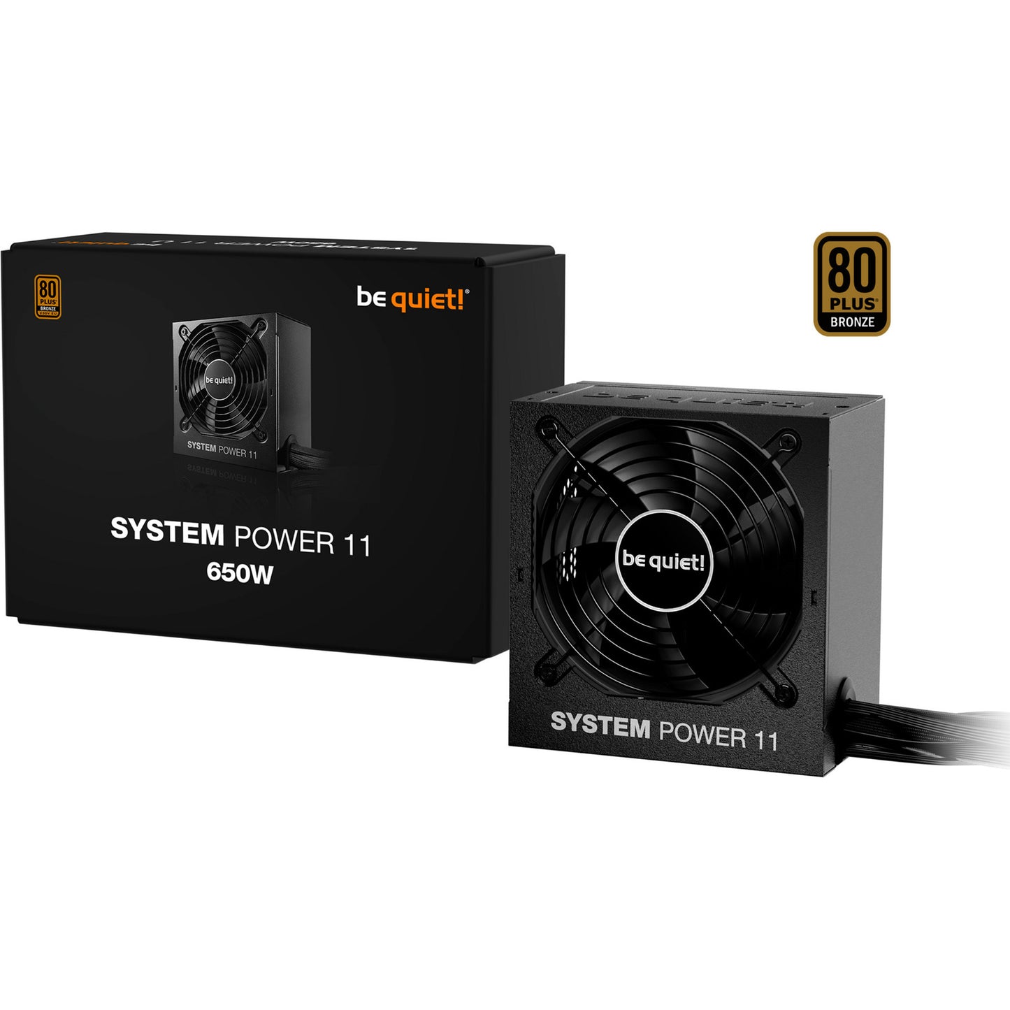 Be Quiet! system power 11 650 watt voeding (zwart, 1x 12vhpwr, 2x pcie)