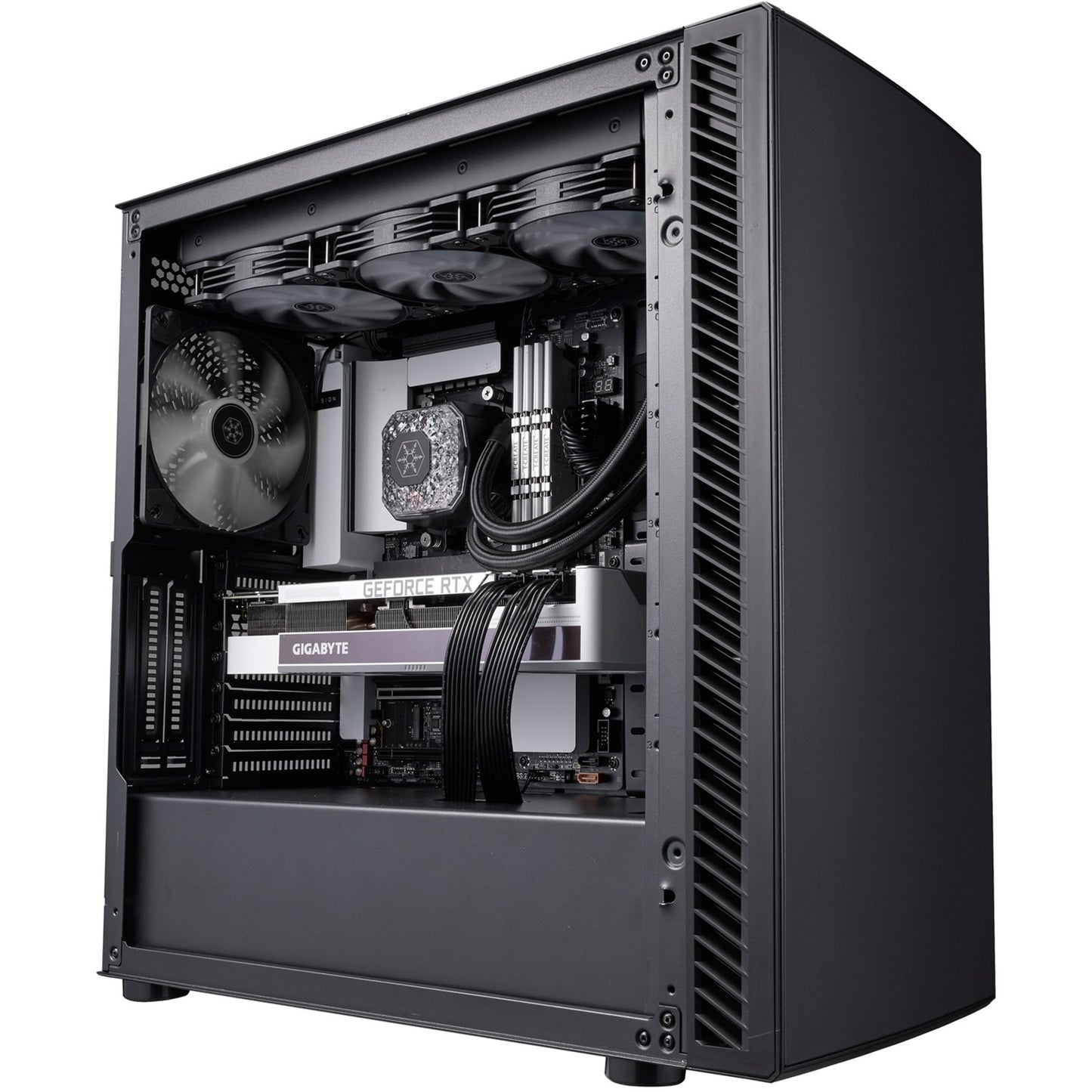 SilverStone seta q1 midi tower behuizing (zwart | 2x usb-a | 1x usb-c)