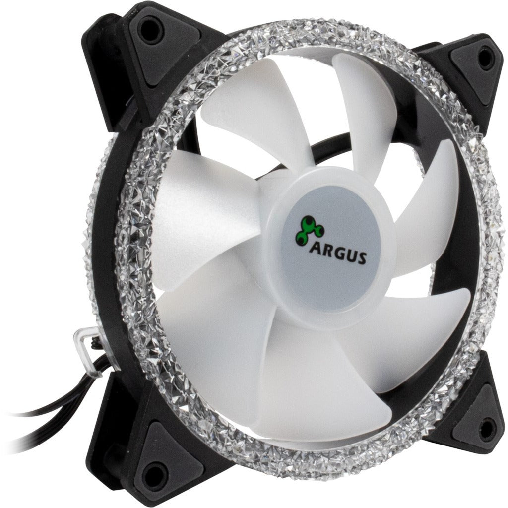 Inter-Tech argus rs-071 rgb 120x120x25 case fan (zwart, 120 x 120 x 25 mm, pwm)