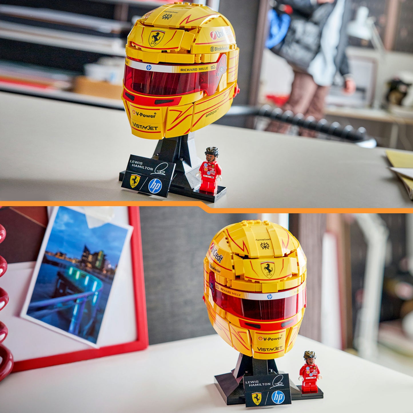 LEGO editions 43022 scuderia ferrari hp helm van lewis hamilton