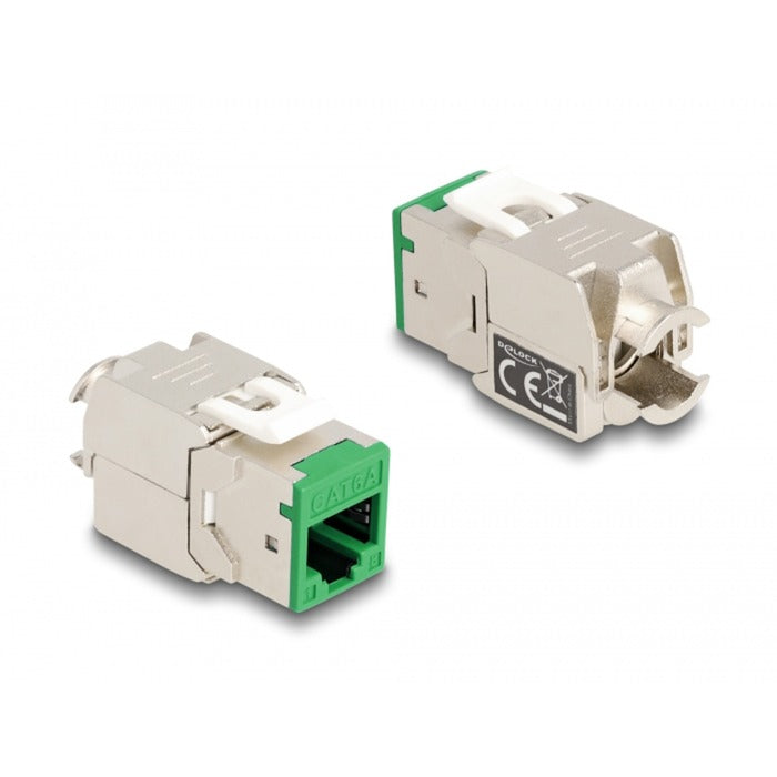 DeLOCK keystone module rj45 jack naar lsa cat 6a toolfree, 8 stuks (meerkleurig)