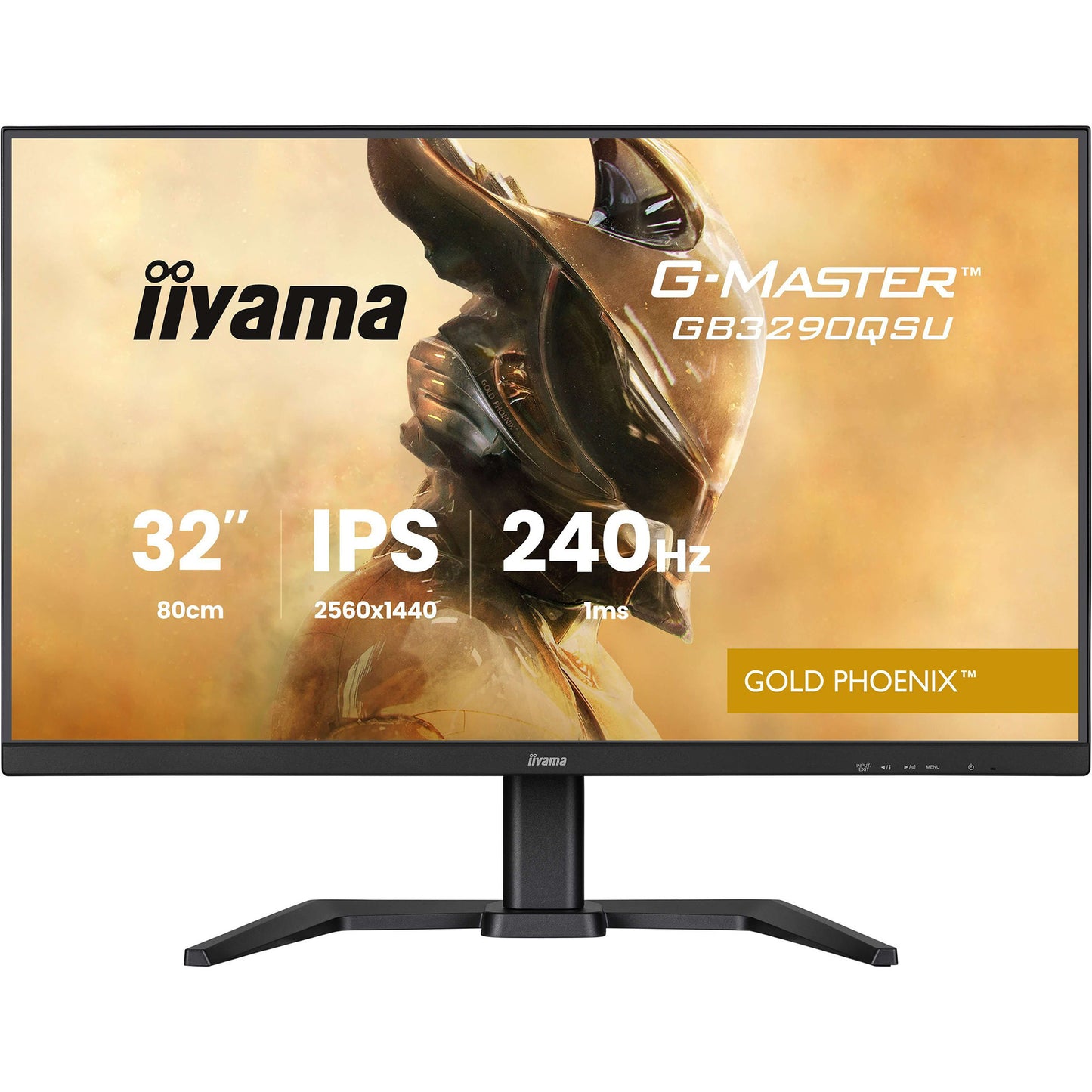 Iiyama g-master gold phoenix gb3290qsu-b1 31.5 gaming monitor (zwart (mat), 2x hdmi, displayport, 2x usb-a, 2x usb-b, 240 hz)