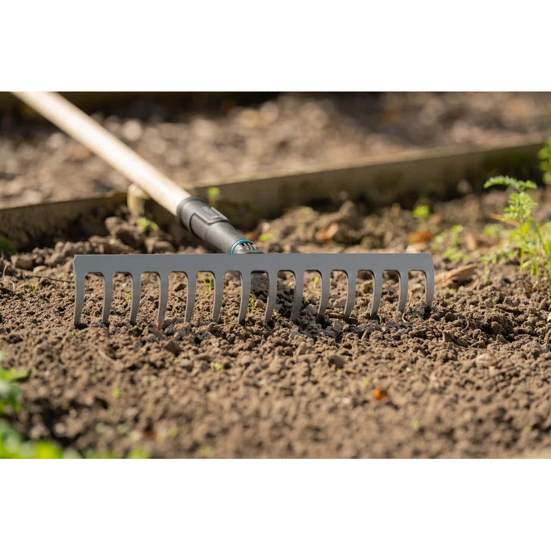 GARDENA pureline hark 36 cm fsc 100% (donkergrijs houtkleur, 17306-20)