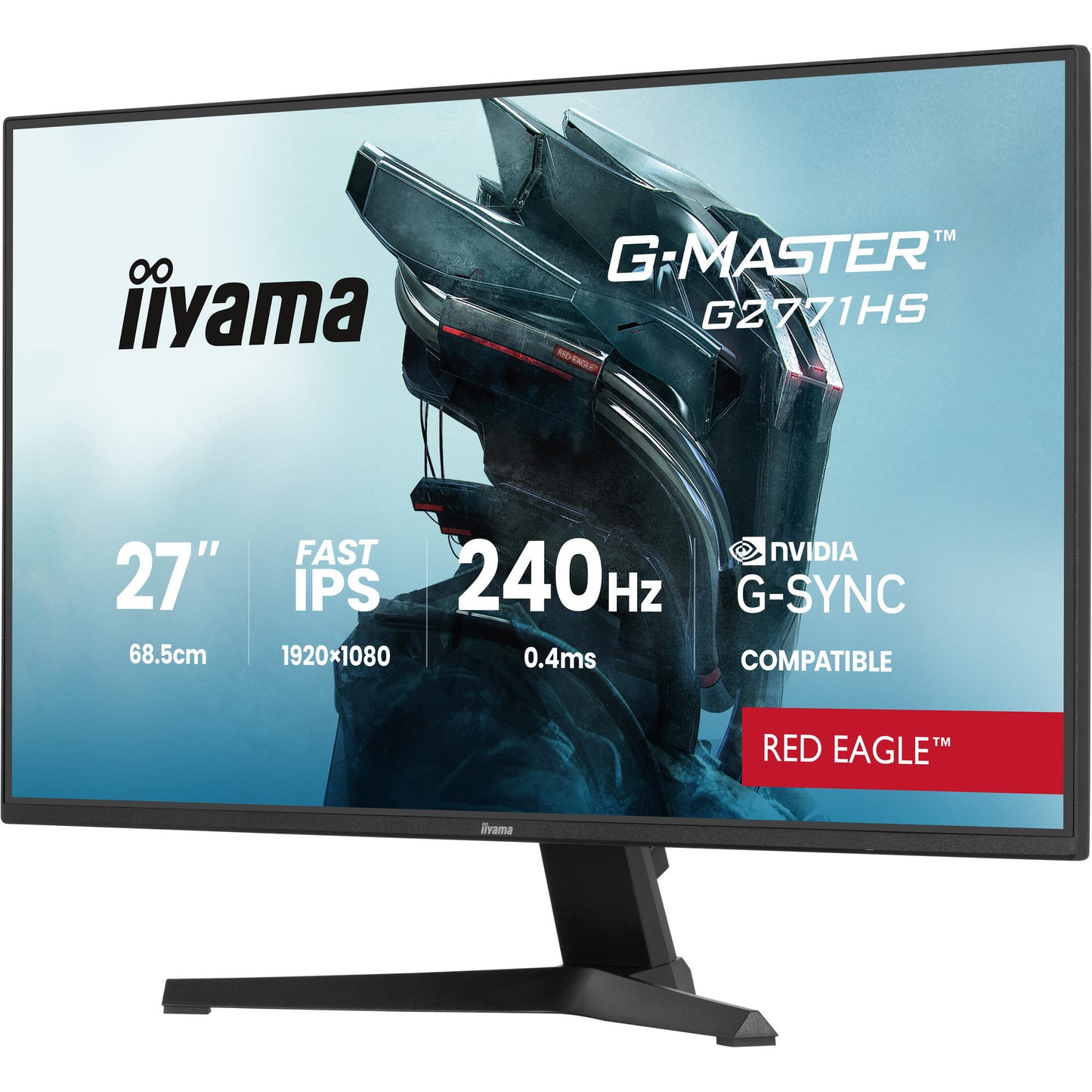 Iiyama g-master red eagle g2771hs-b1 27 gaming monitor (zwart, 2x hdmi, displayport, 240 hz)