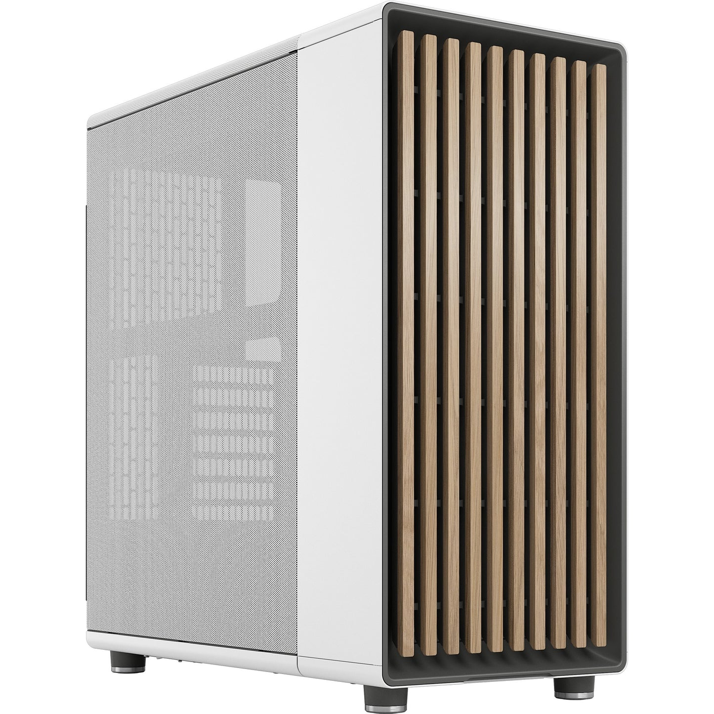 Fractal Design north midi tower behuizing (wit houtkleur | 2x usb-a | 1x usb-c)