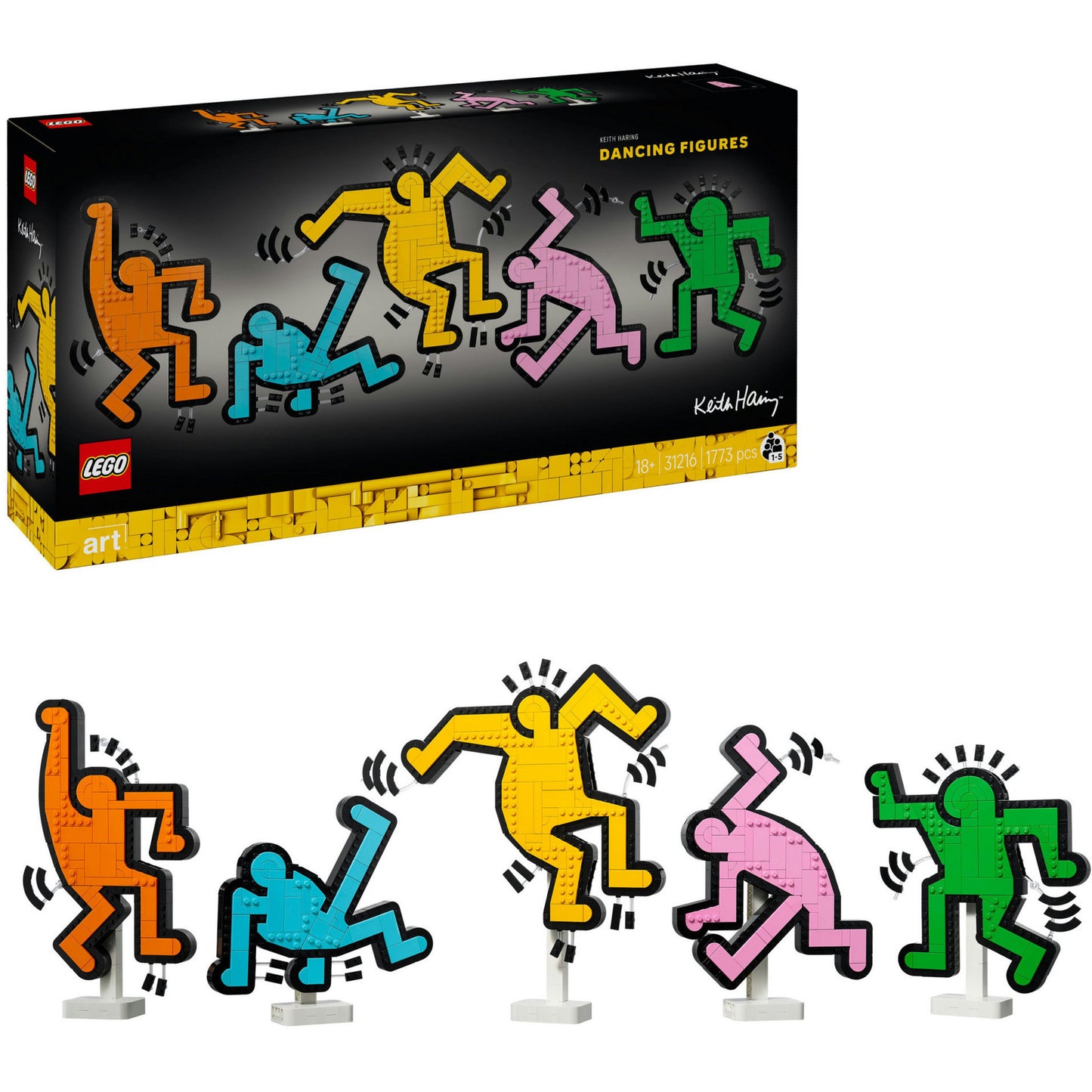 LEGO art 31216 keith haring dansende figuren