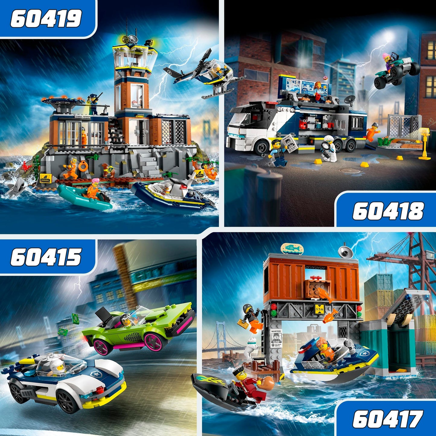 LEGO city - politiewagen en snelle autoachtervolging constructiespeelgoed (60415)