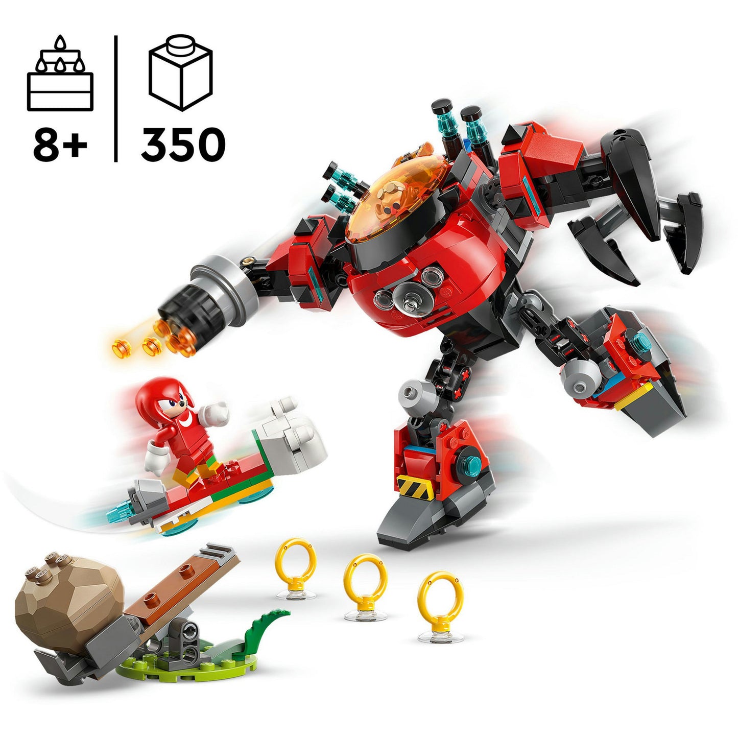 LEGO sonic the hedgehog - knuckles vs. dr. eggman egg crusher mecha constructiespeelgoed (77005)