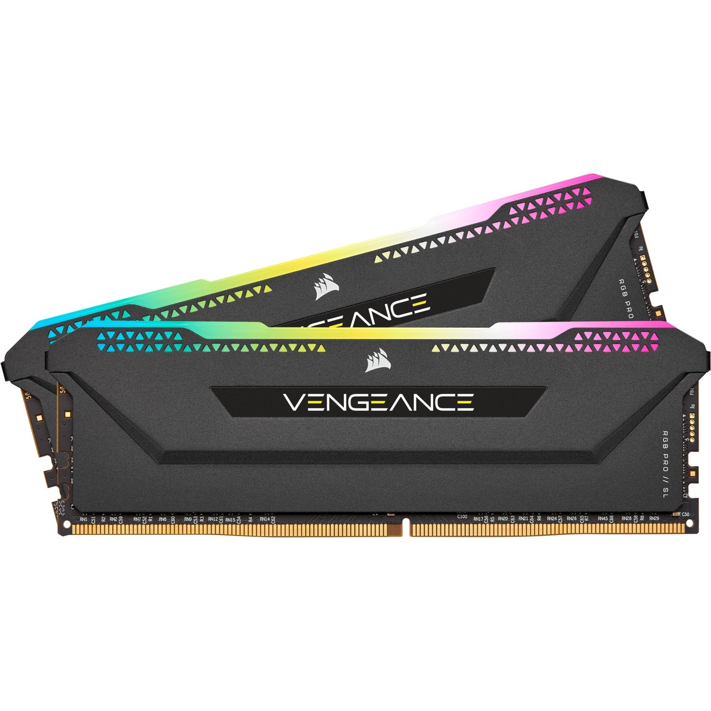Corsair vengeance rgb pro sl 32 gb ddr4-3200 (2x 16 gb) werkgeheugen (zwart, cmh32gx4m2z3200c16, xmp 2.0)
