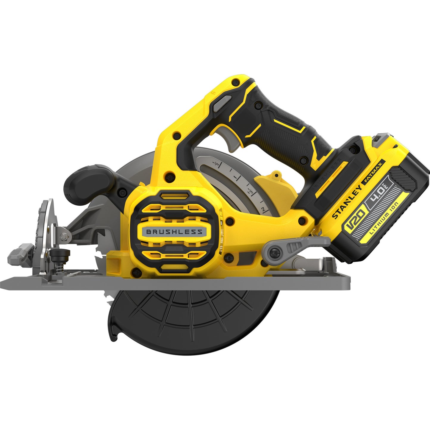 Stanley fatmax v20 18v cirkelzaag 190mm handcirkelzaag (zwart geel, accu en oplader inbegrepen, met koffer)