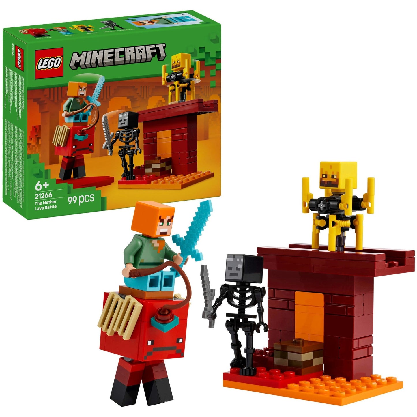 LEGO minecraft 21266 de lavastrijd in de nether