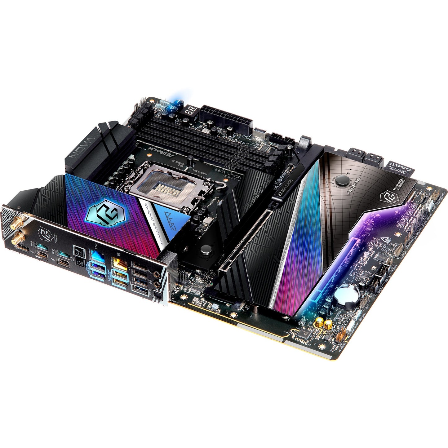 ASRock z890 nova wifi socket 1851 moederbord (zwart, raid, 5gb-lan, 2.5gb-lan, wi-fi 7, bt, sound, atx)