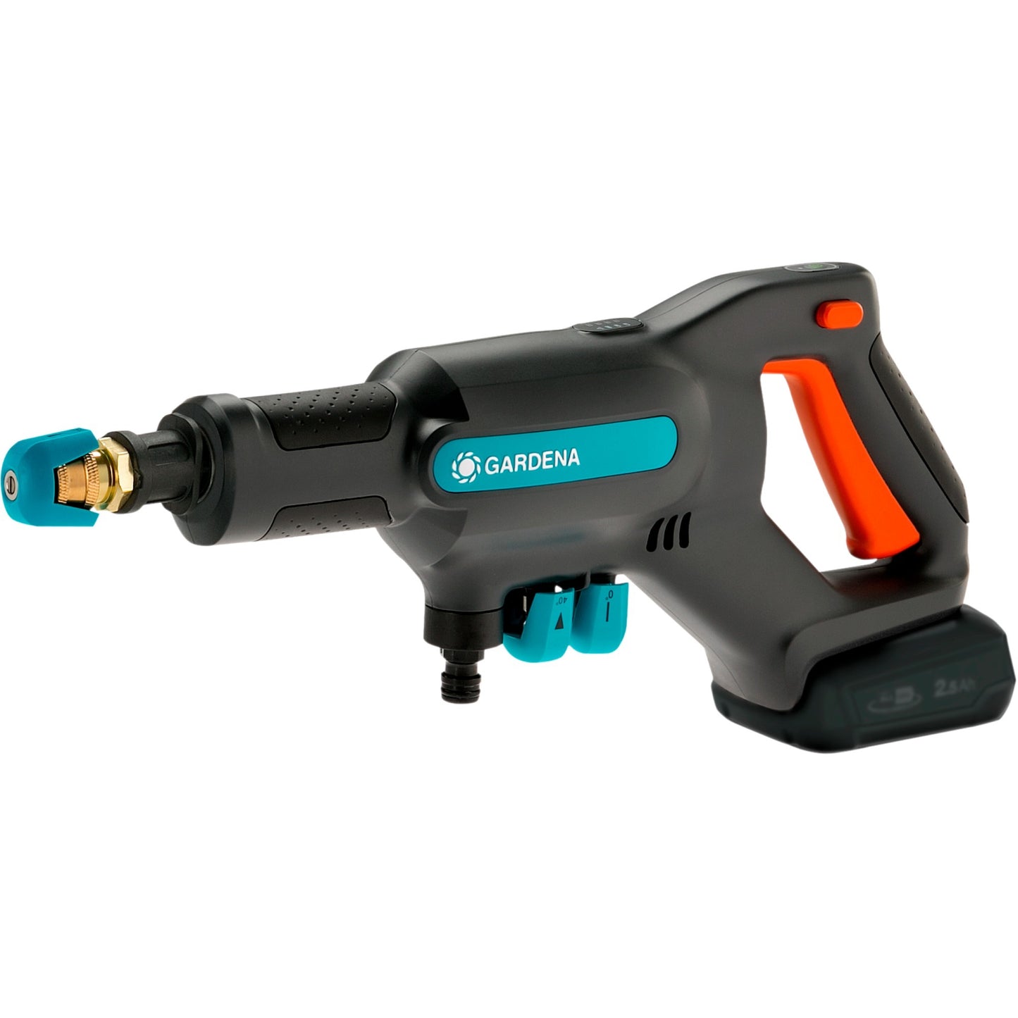 GARDENA aquaclean 24 18 v p4a kant-en-klare set drukreiniger (grijs turquoise, 14800-20, accu inbegrepen)